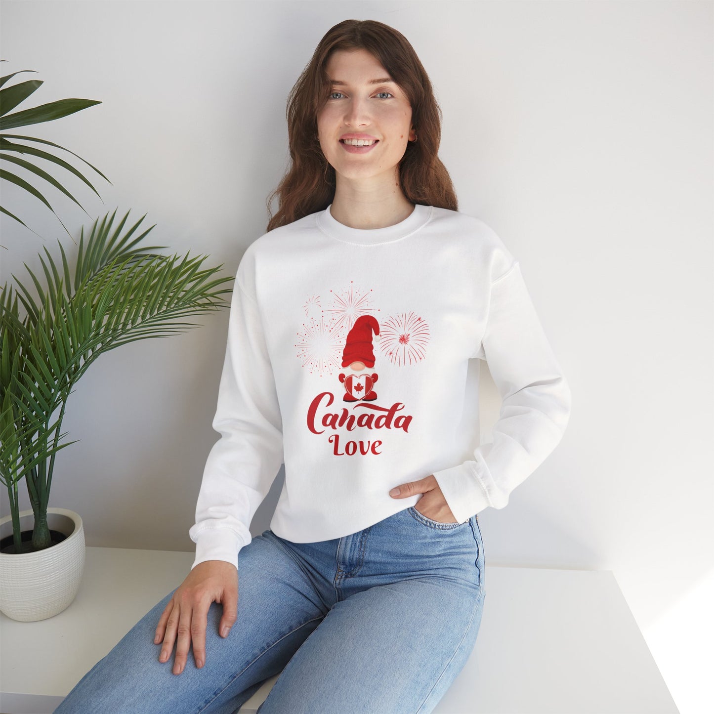 Canada Day Gnome Crew neck Sweatshirt