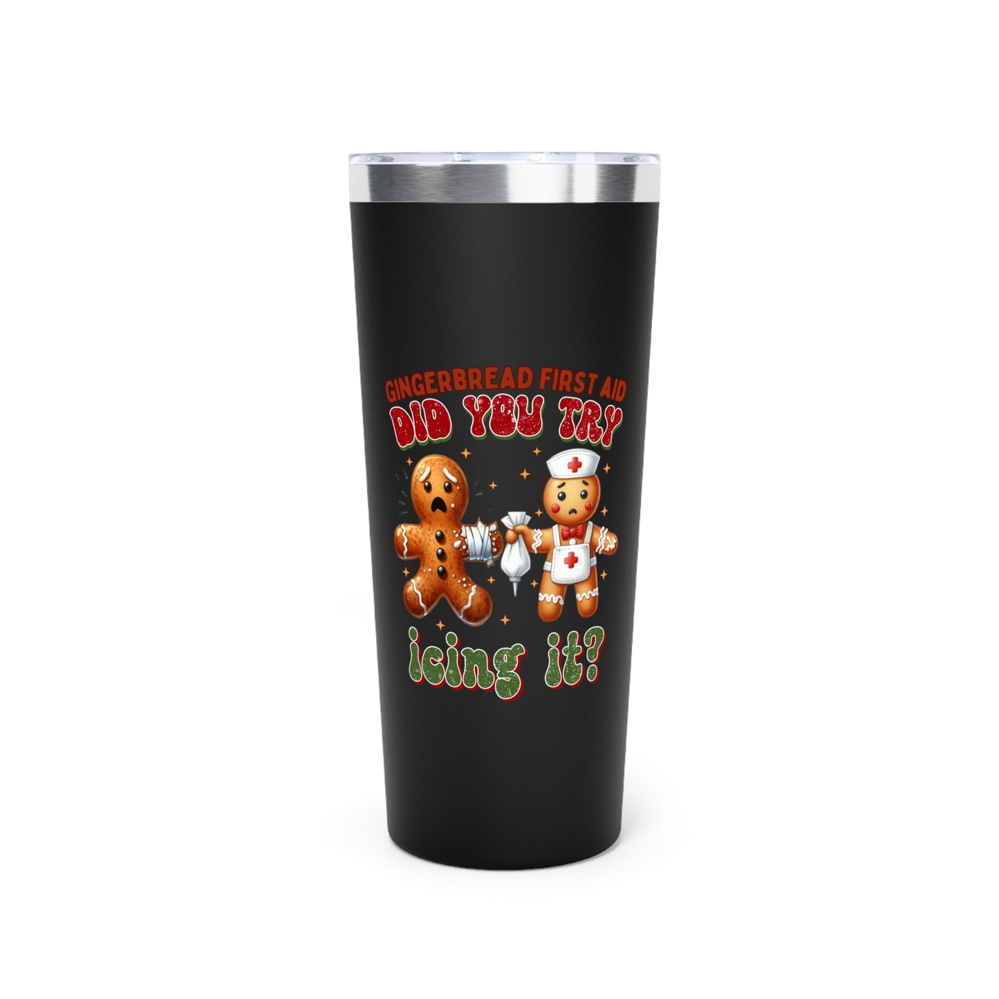 Gingerbread First Aid Funny Christmas 22oz Tumbler
