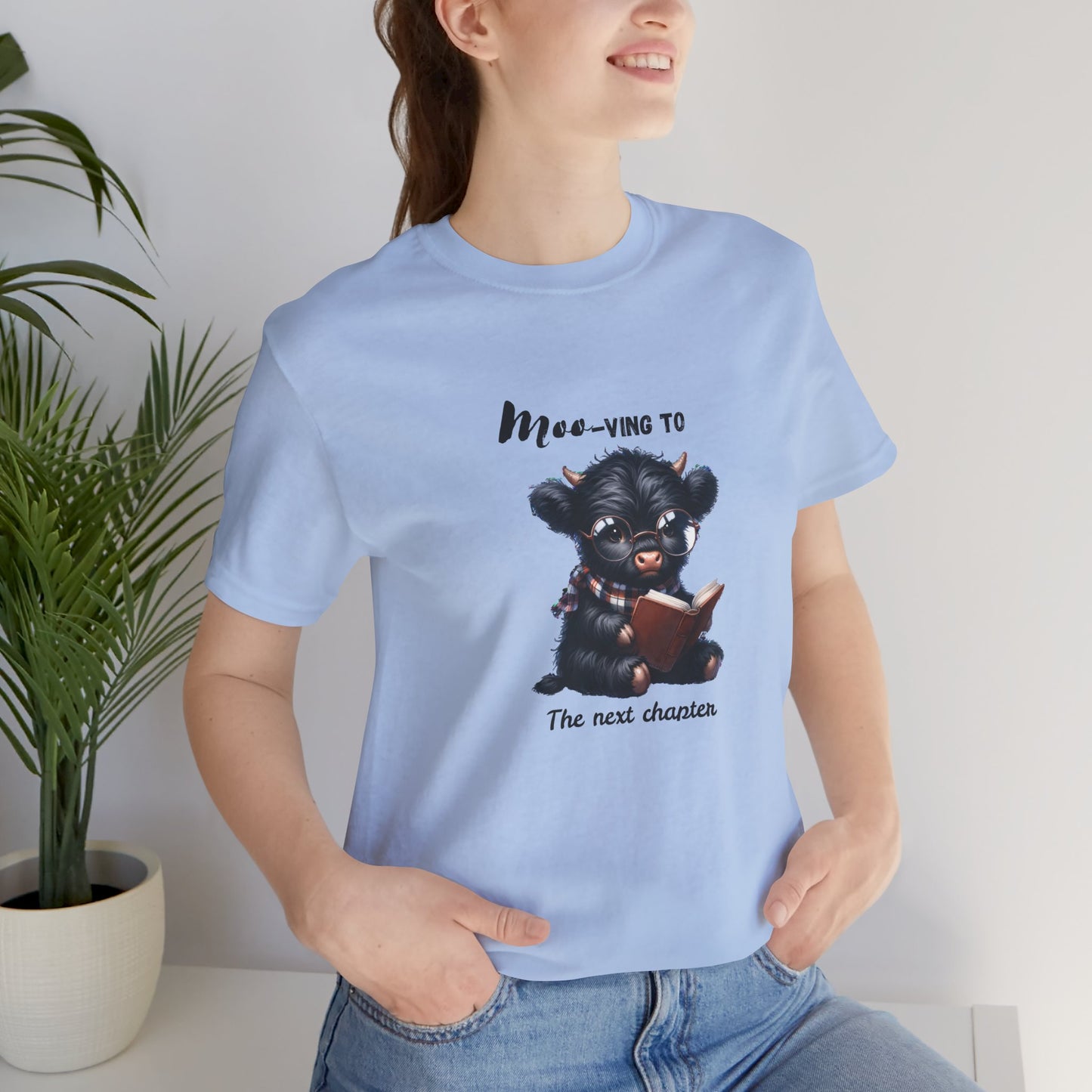 Moo-ving One chapter at a time, Reading Highland Cow Classic Fit Tee