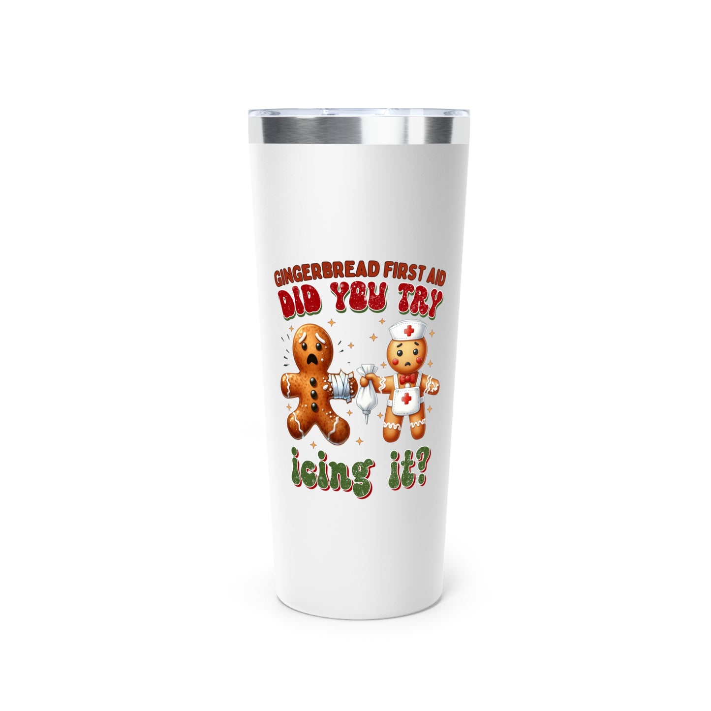 Gingerbread First Aid Funny Christmas 22oz Tumbler