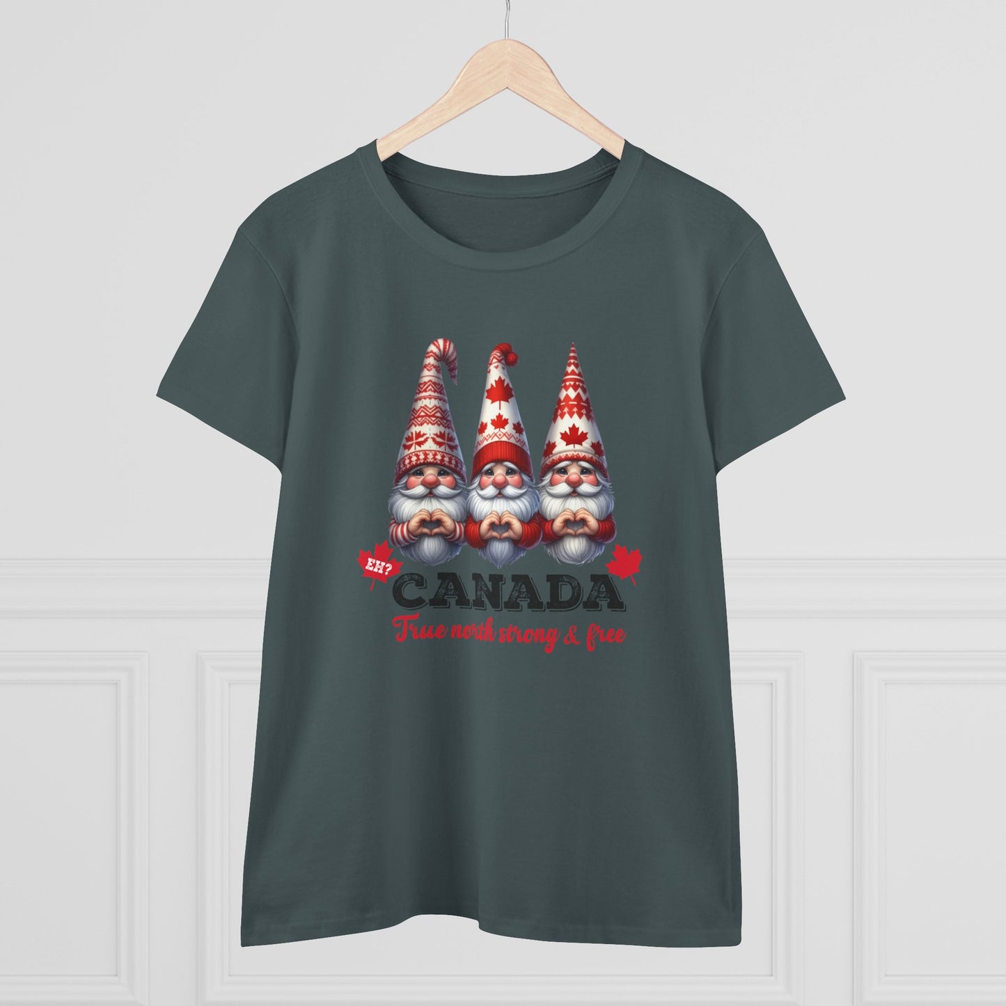 Gnome Sweet Gnome Canada Edition Cute Women's Semi Fit Tee