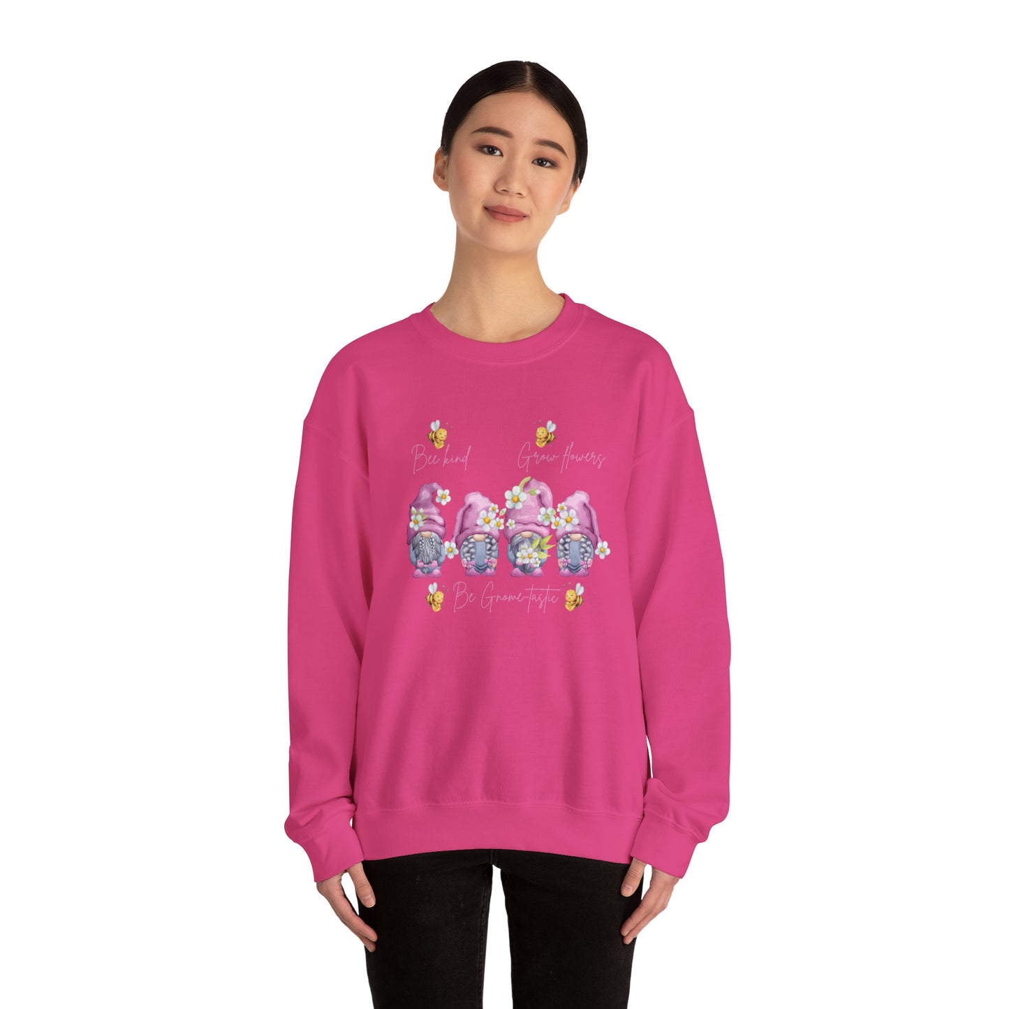 "Bee Kind, Grow Flowers, Be Gnome-tastic" Cute Garden Gnomes Sweater