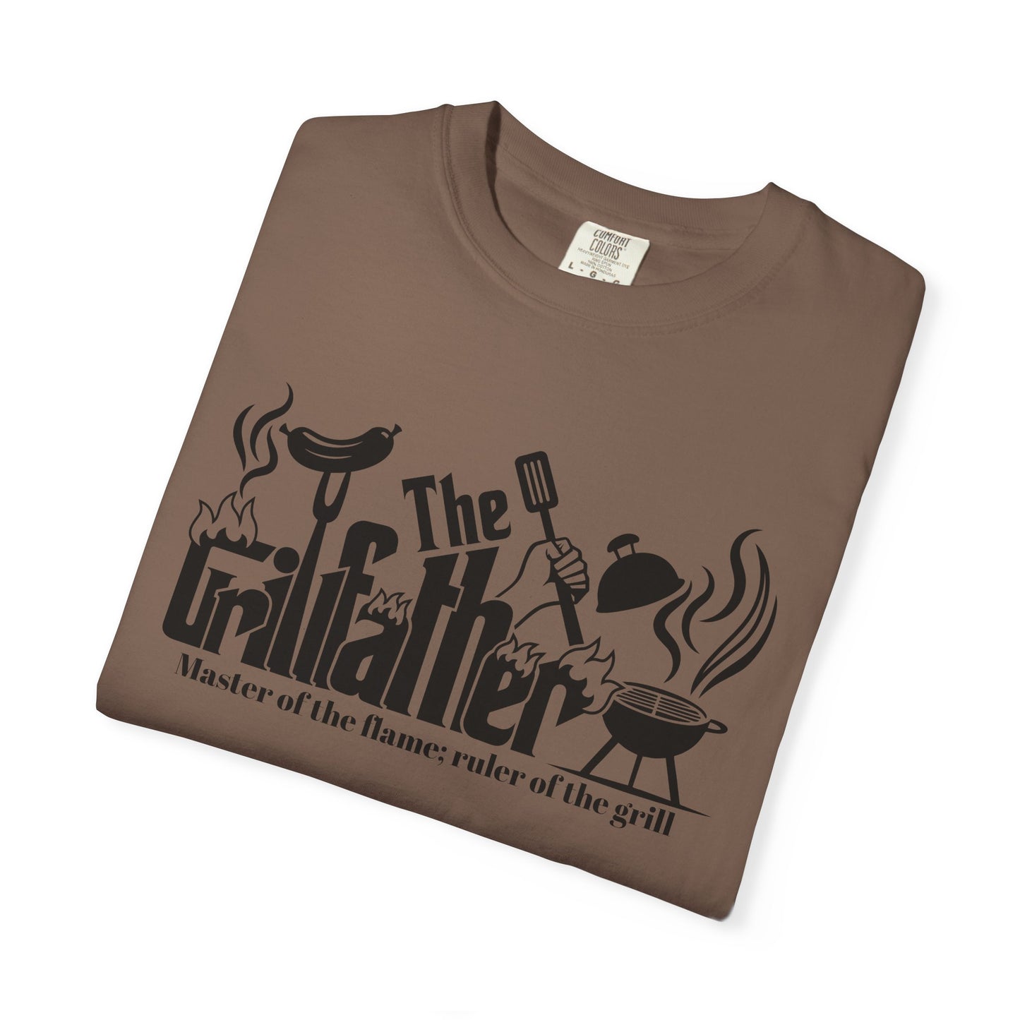 Grillfather, Master of the Flame, Ruler of the Grill BBQ Tee Dad T-shirt