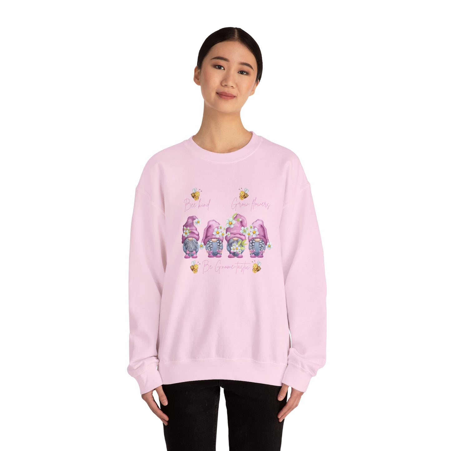 "Bee Kind, Grow Flowers, Be Gnome-tastic" Cute Garden Gnomes Sweater