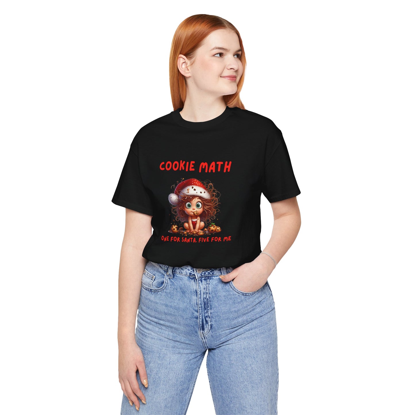 Cookie Math, One for Santa, Five for Me Funny Women’s Christmas T-Shirt