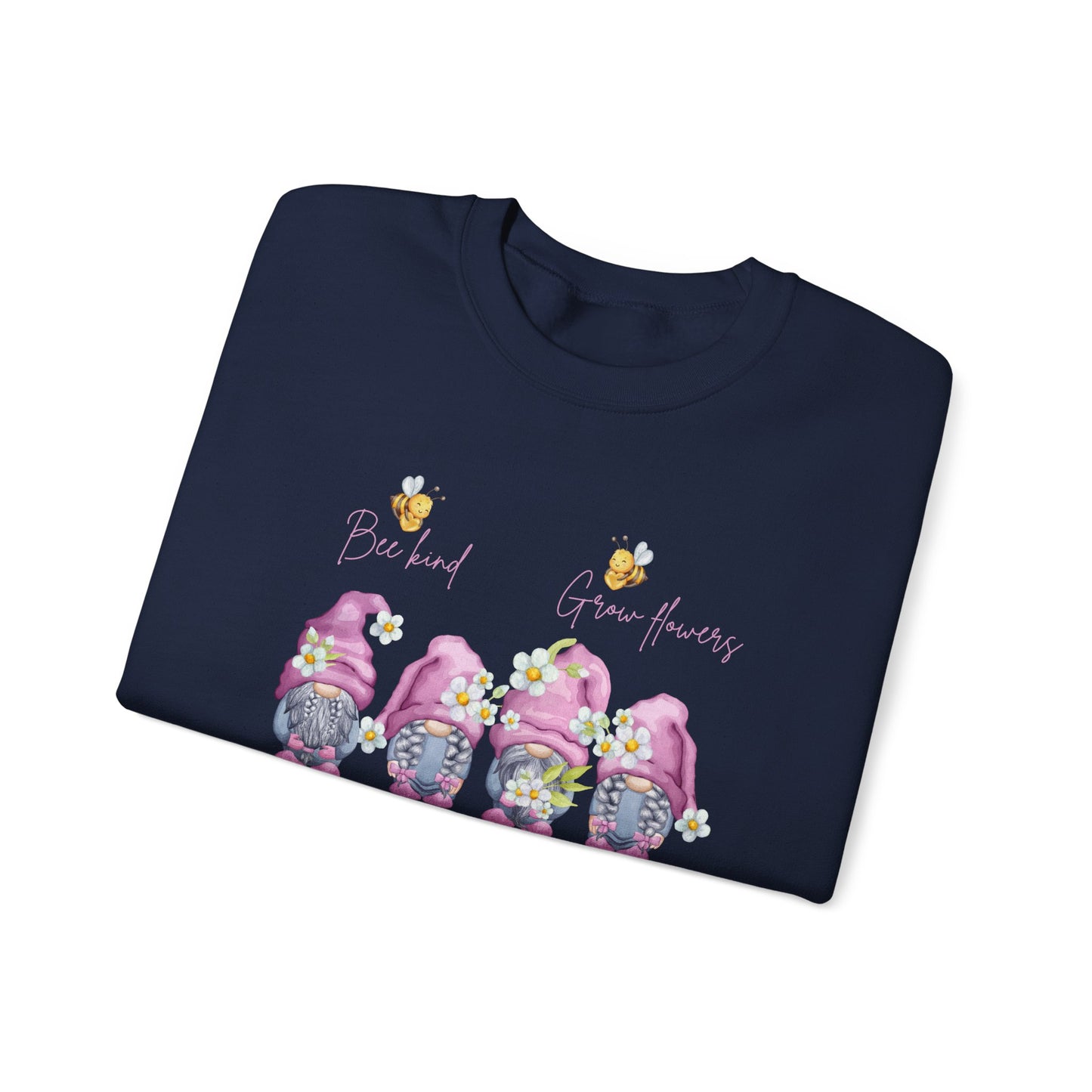 "Bee Kind, Grow Flowers, Be Gnome-tastic" Cute Garden Gnomes Sweater