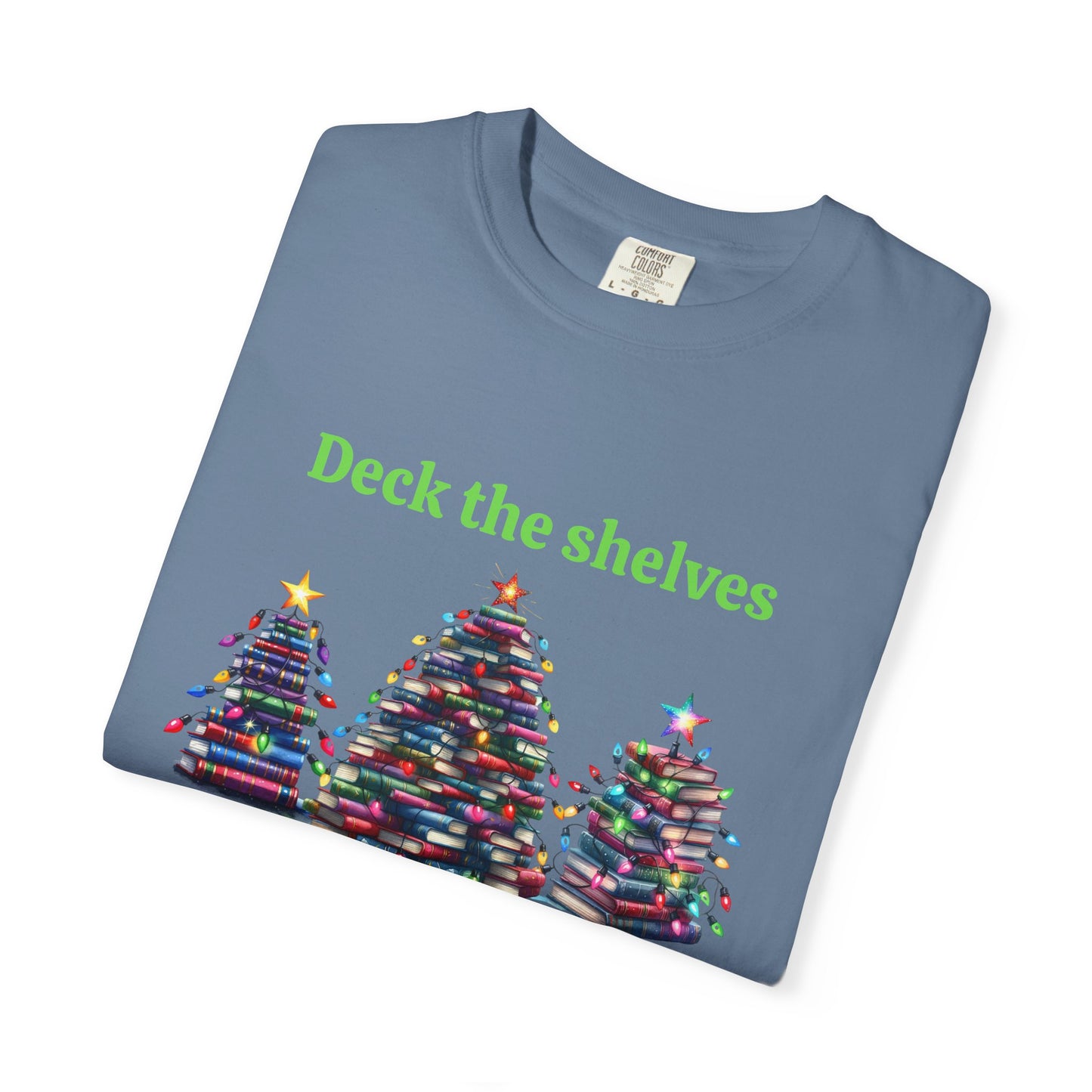 Deck the Shelves Tee – A Literary Tree-mendous Holiday!