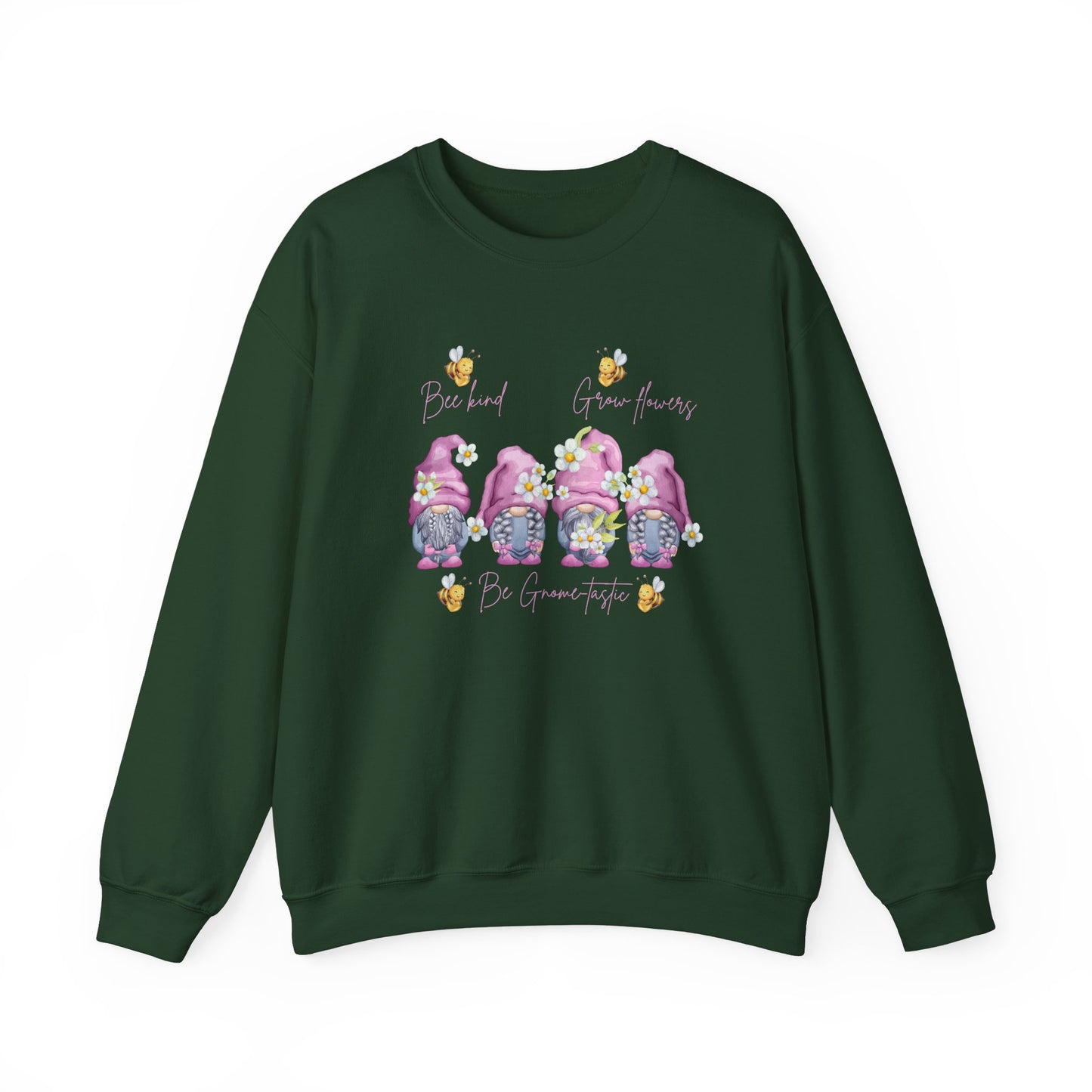 "Bee Kind, Grow Flowers, Be Gnome-tastic" Cute Garden Gnomes Sweater