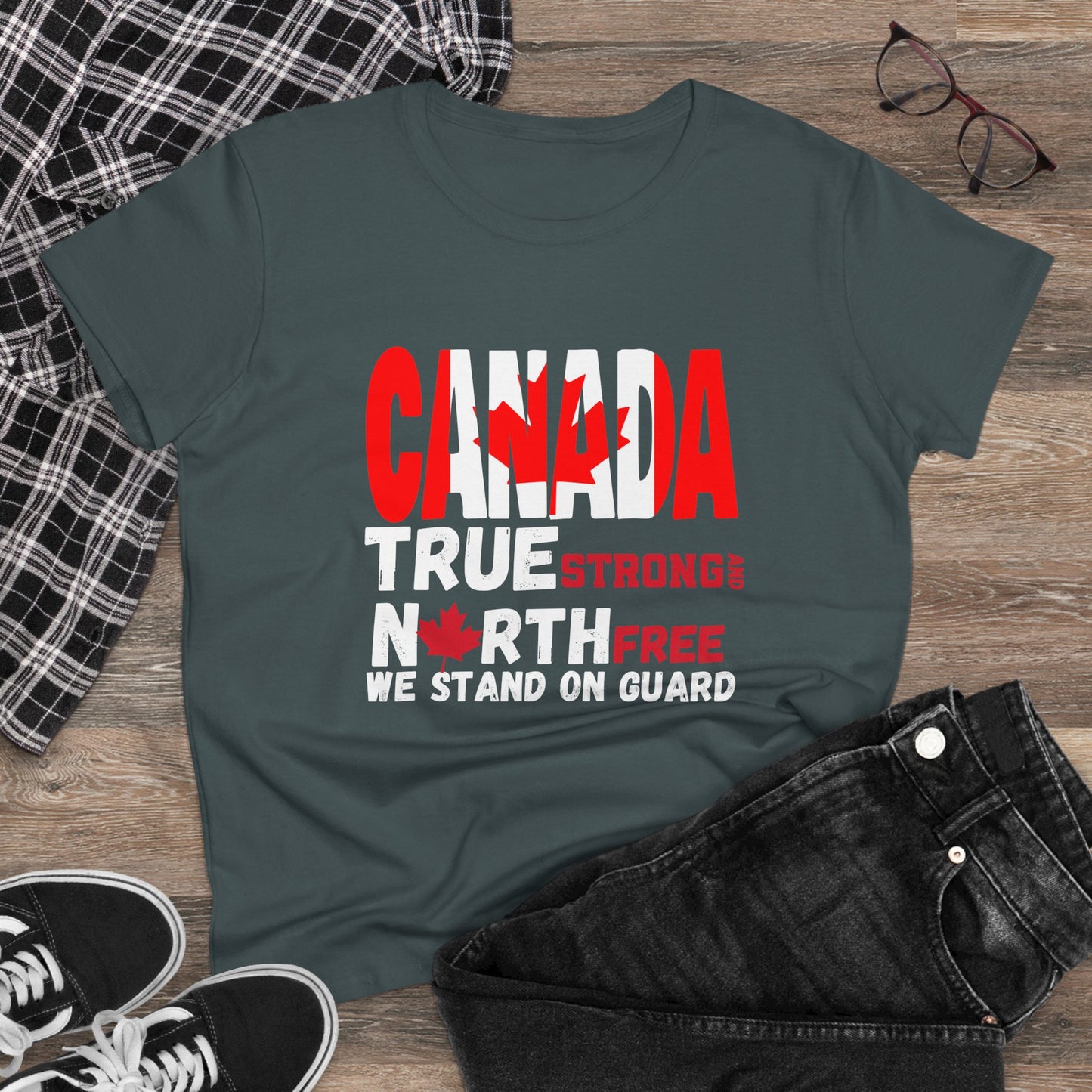 Canada Strong Womens semi fitted Cotton Tee