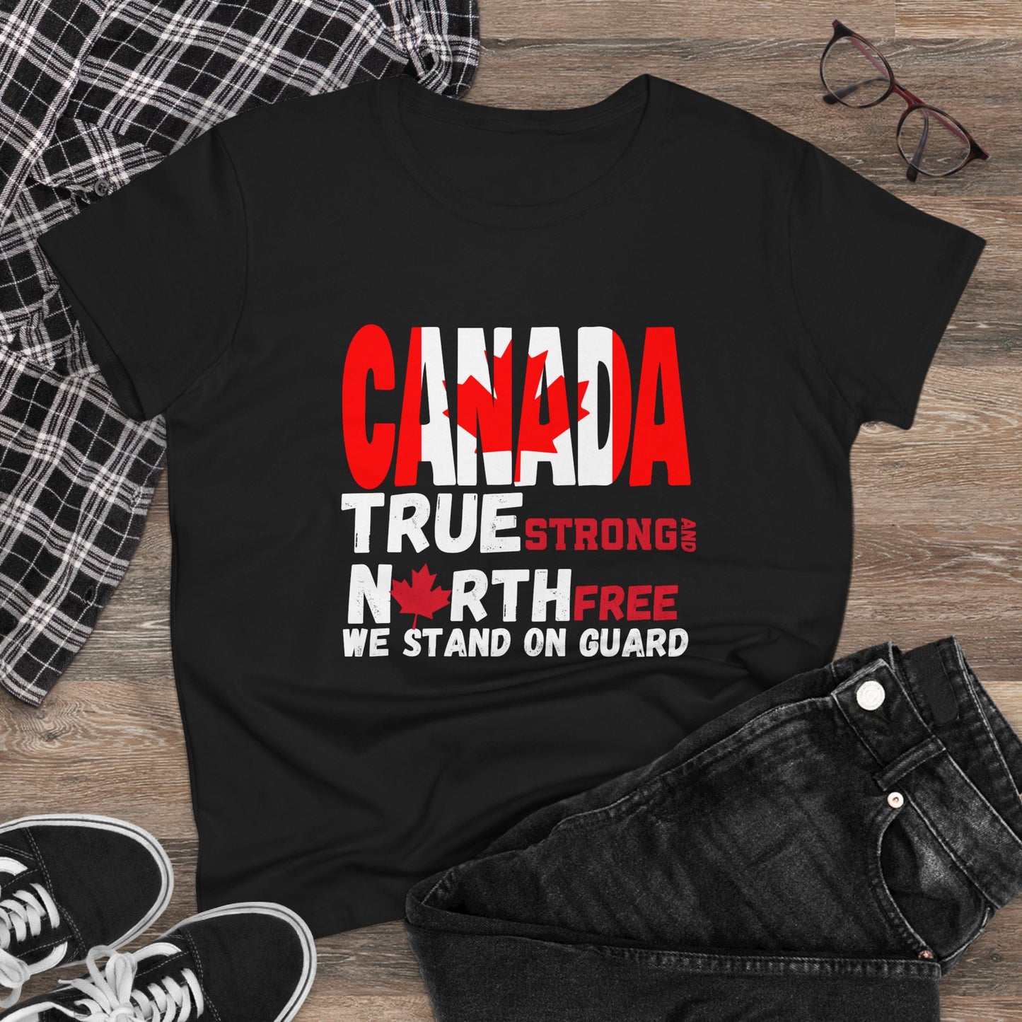 Canada Strong Womens semi fitted Cotton Tee