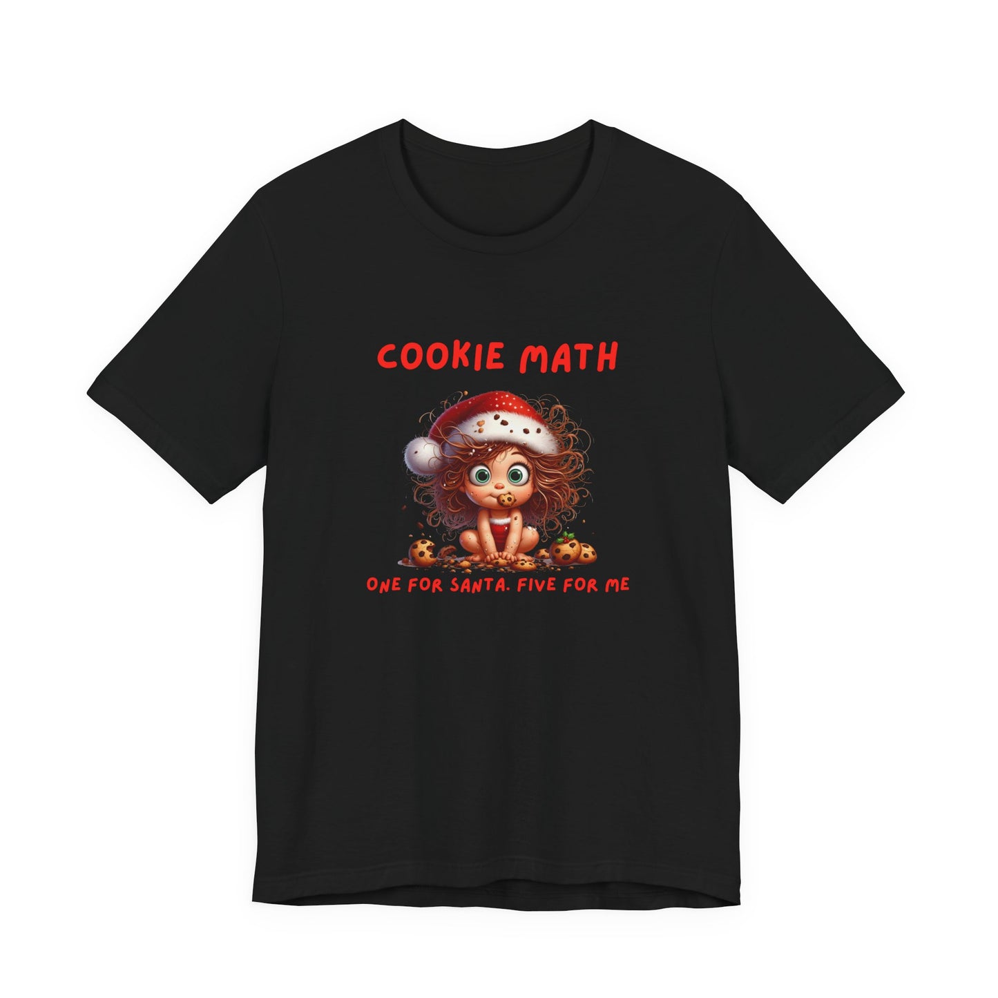 Cookie Math, One for Santa, Five for Me Funny Women’s Christmas T-Shirt