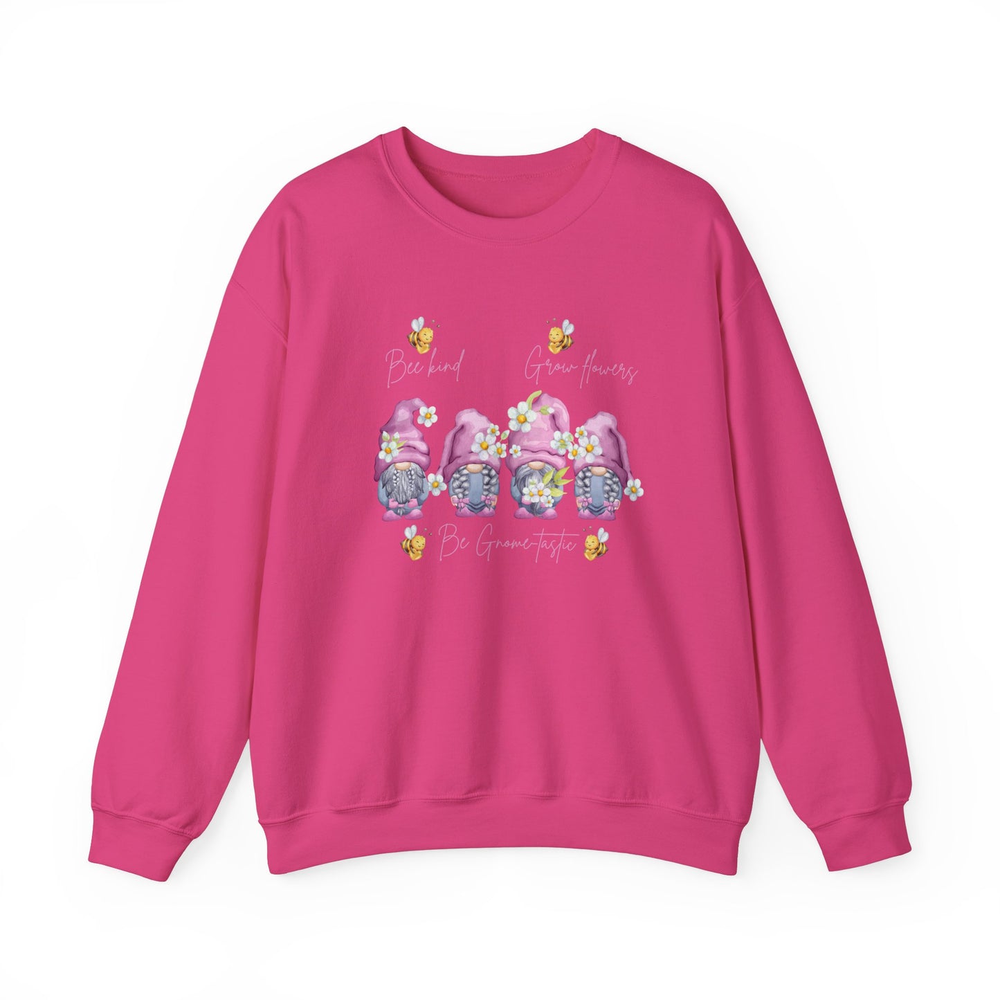 "Bee Kind, Grow Flowers, Be Gnome-tastic" Cute Garden Gnomes Sweater