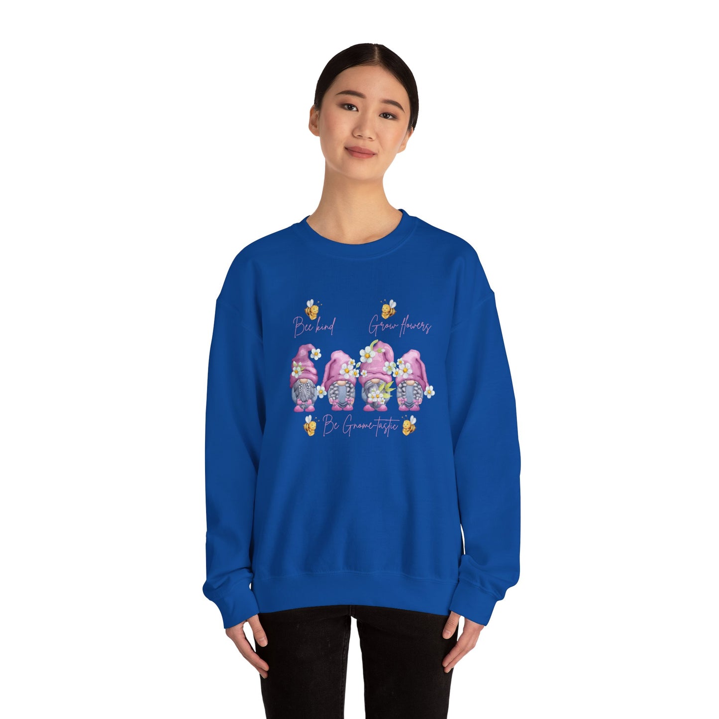"Bee Kind, Grow Flowers, Be Gnome-tastic" Cute Garden Gnomes Sweater