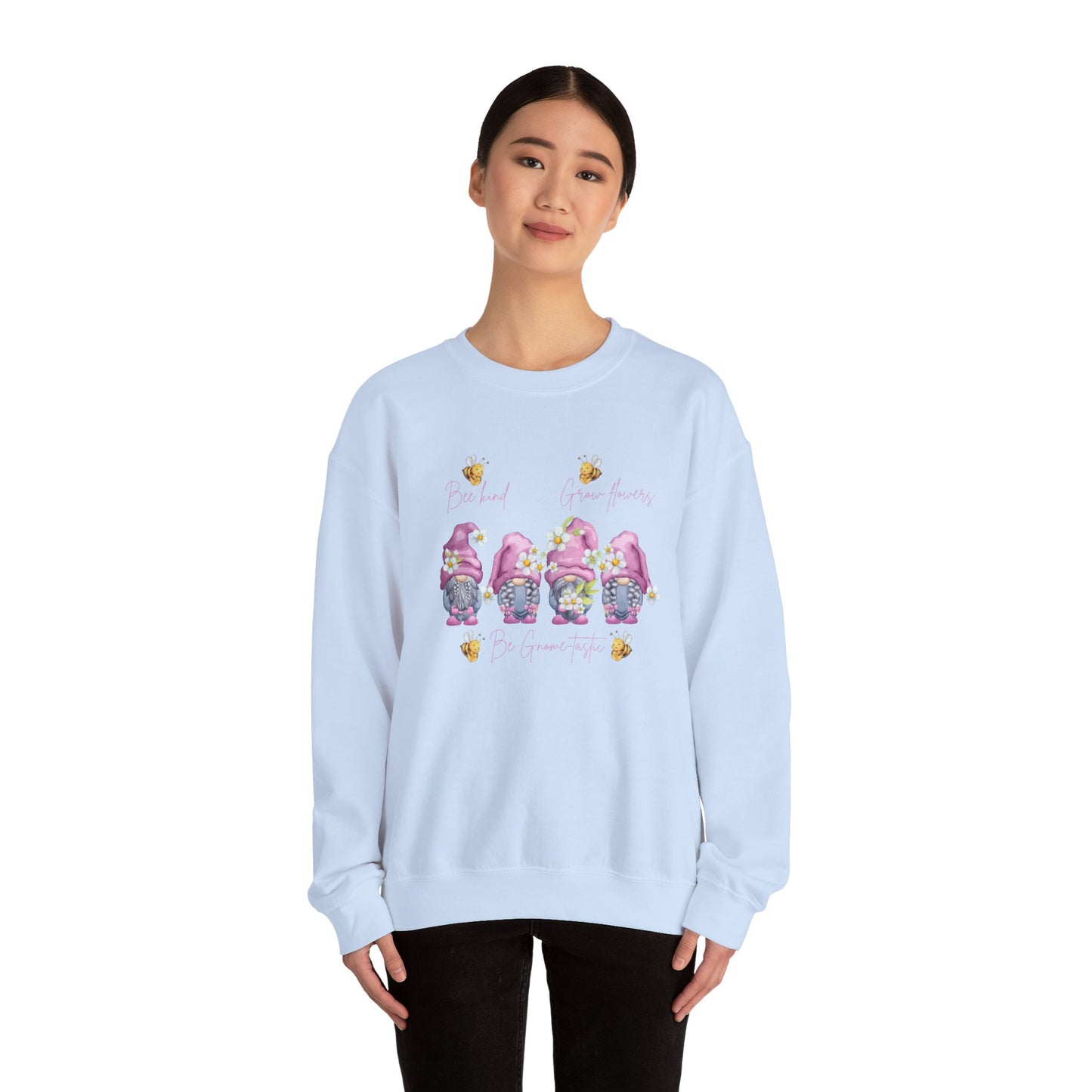 "Bee Kind, Grow Flowers, Be Gnome-tastic" Cute Garden Gnomes Sweater