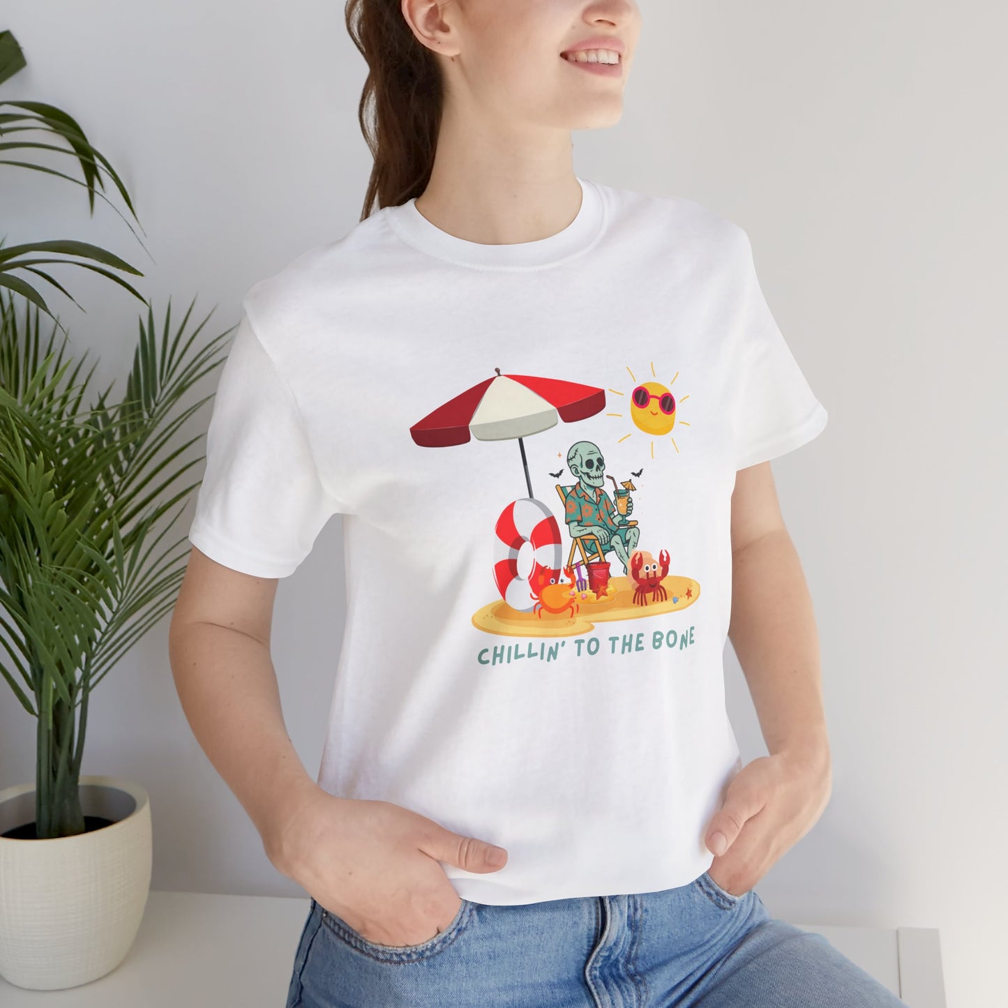 Chillin' to the Bone Tee, Fun Summer T-Shirt