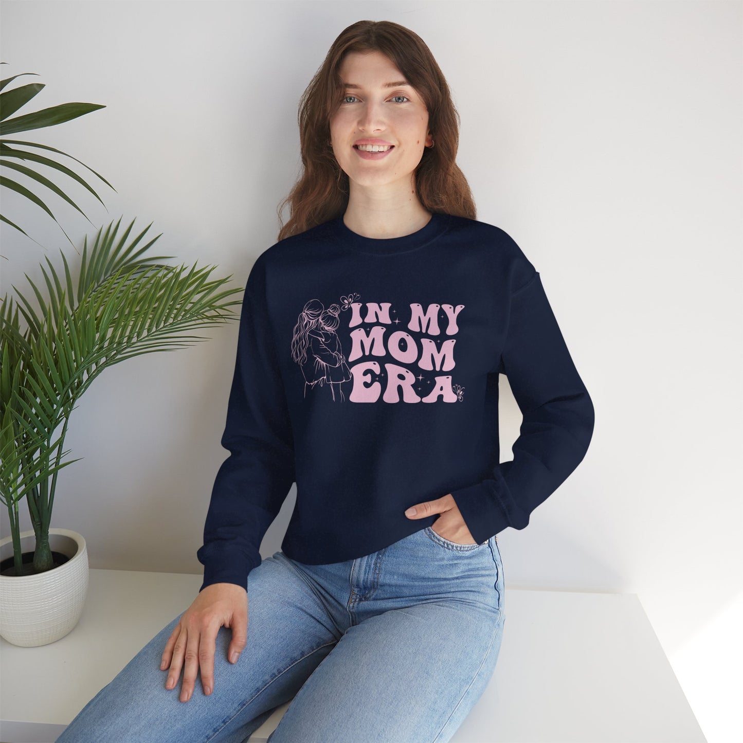 "In My Mom" Era, with Mom and Daughter silhouette Sweatshirt
