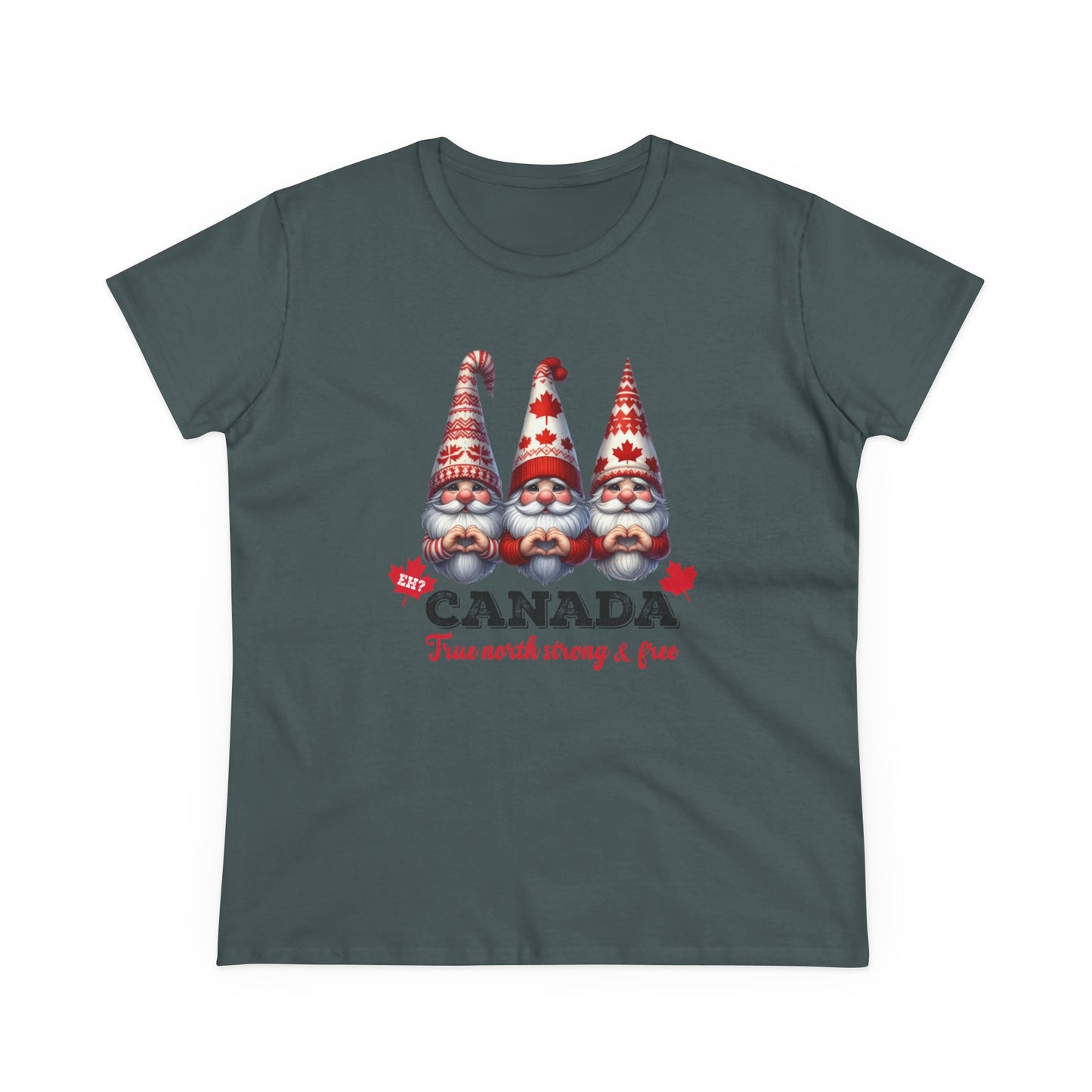 Gnome Sweet Gnome Canada Edition Cute Women's Semi Fit Tee