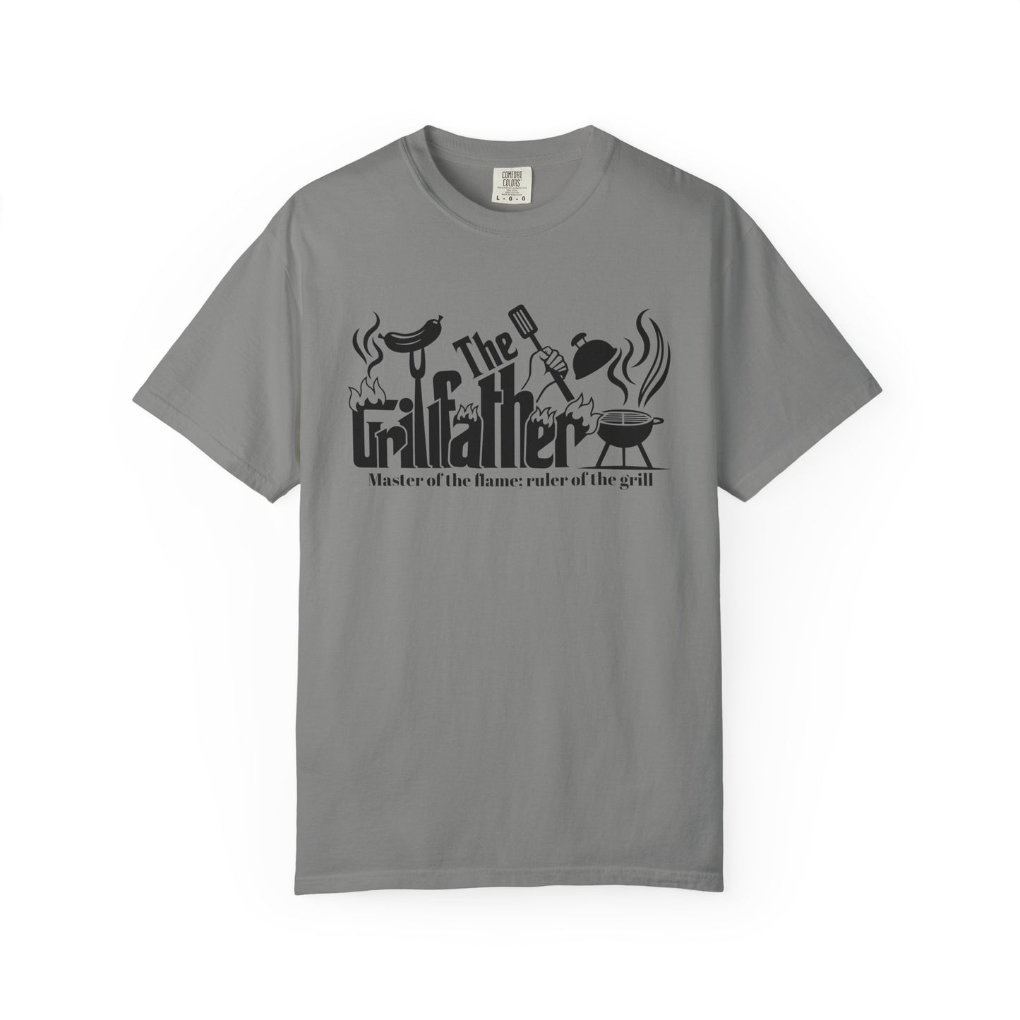 Grillfather, Master of the Flame, Ruler of the Grill BBQ Tee Dad T-shirt