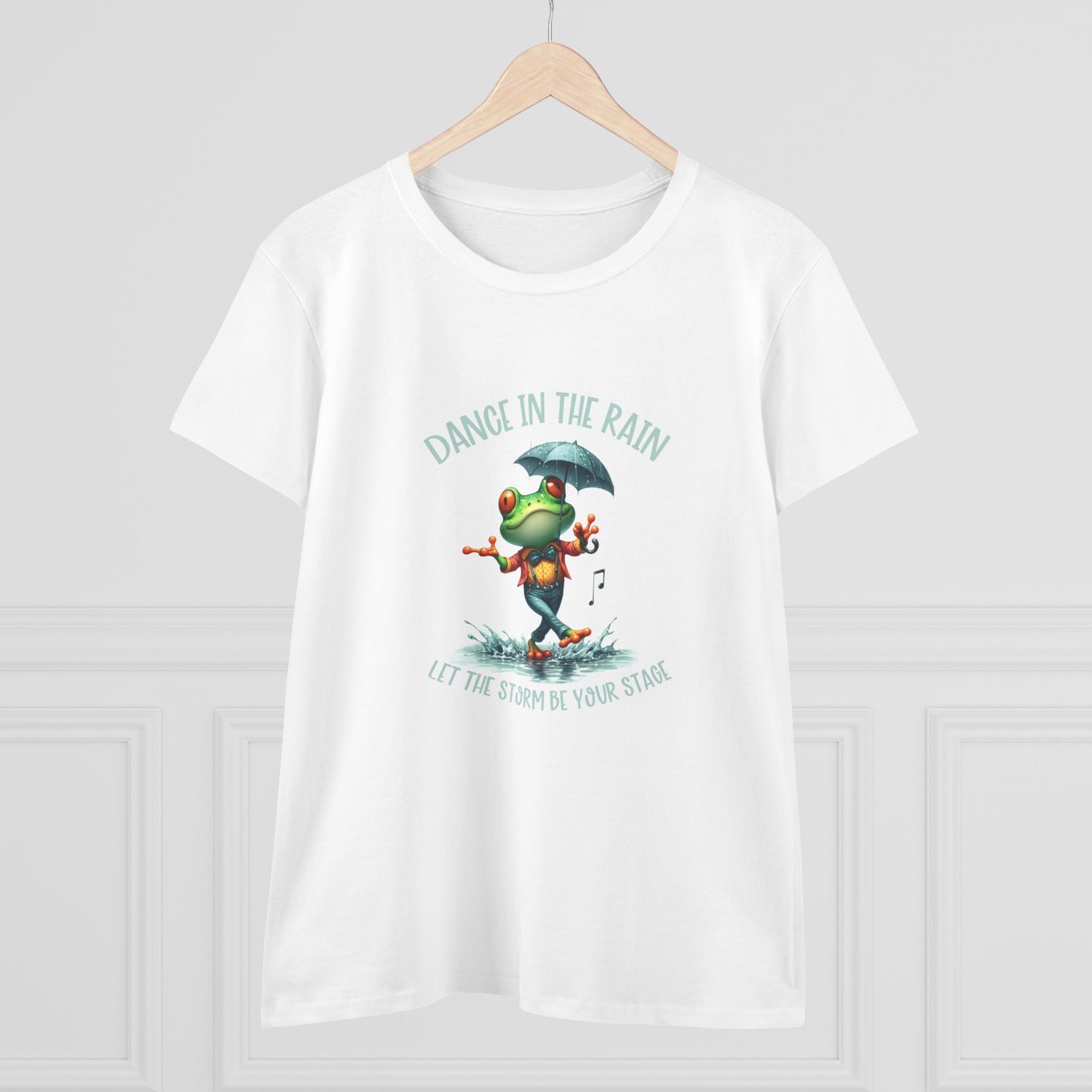 Dance in the Rain let the storm be your stage Womans semi fit Tee