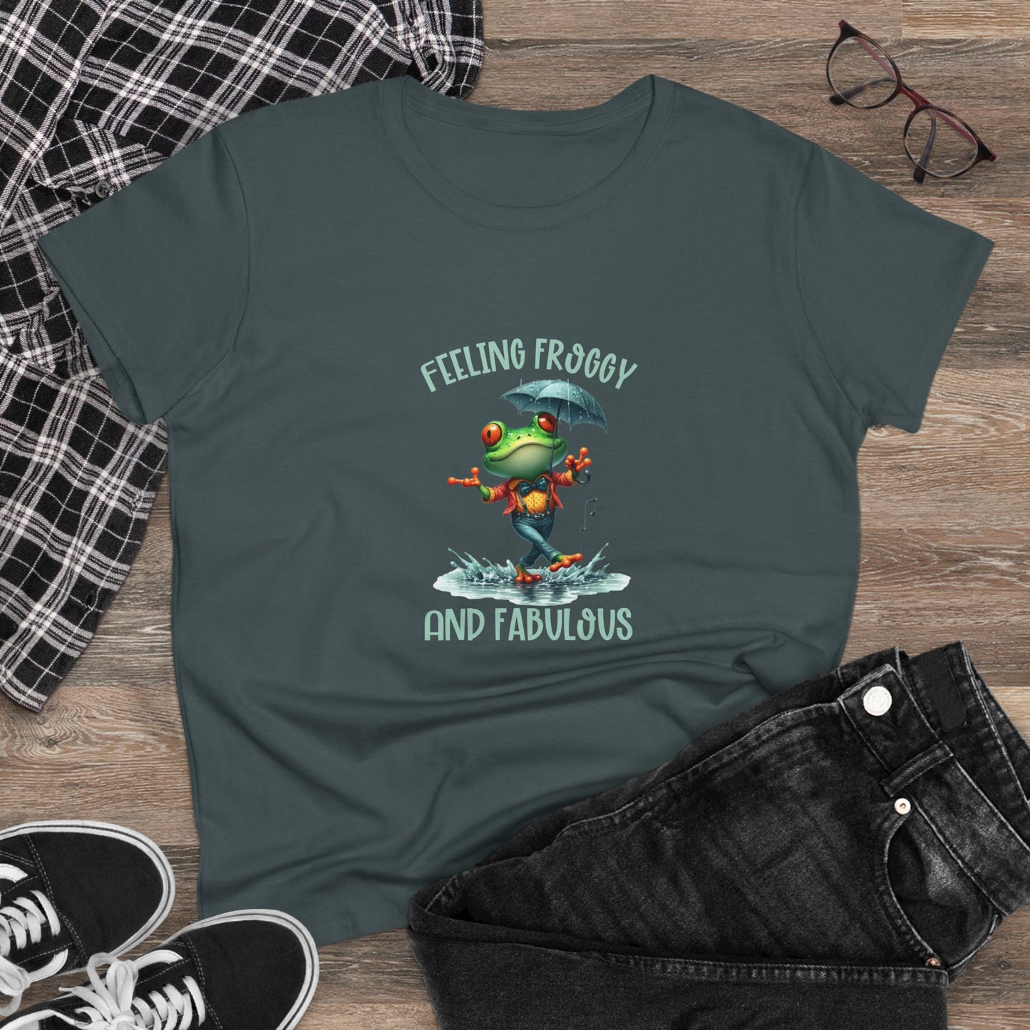 Feeling Froggy and Fabulous Tee, Women's semi fit Cotton Tee