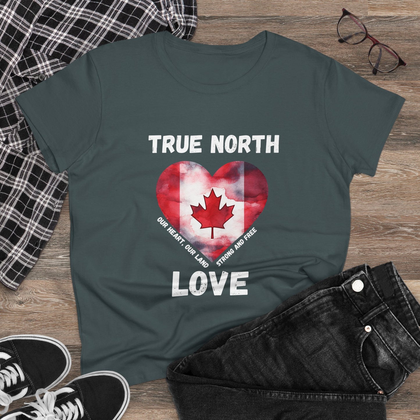 True North Love Women's semi fit Cotton Tee