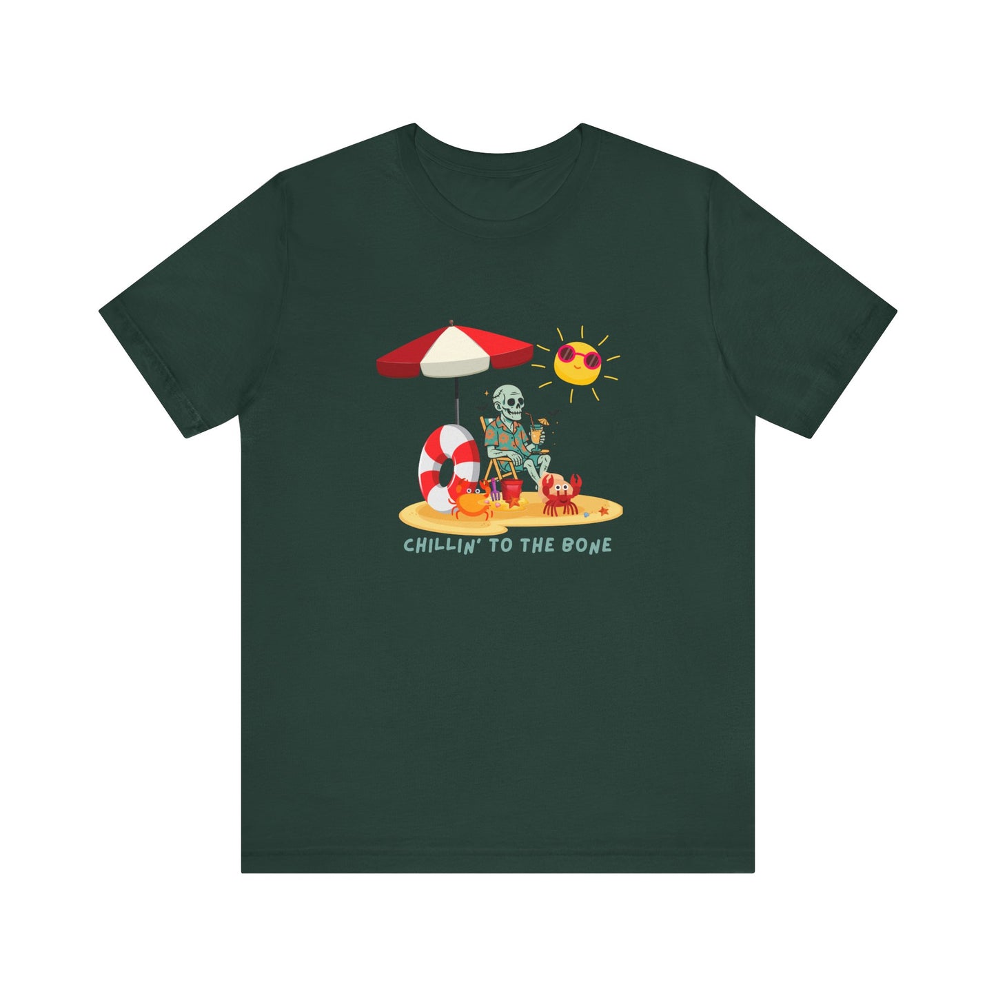 Chillin' to the Bone Tee, Fun Summer T-Shirt