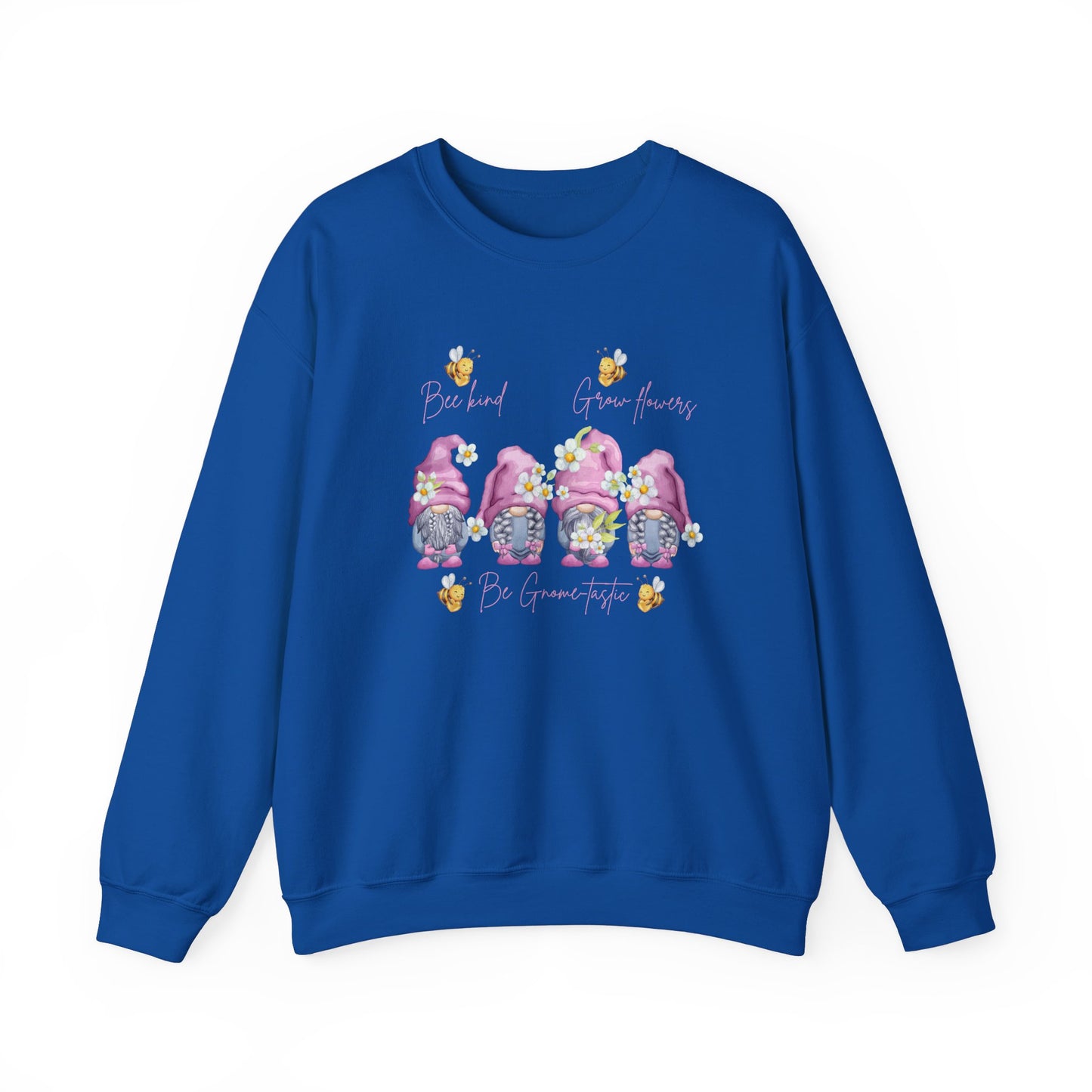 "Bee Kind, Grow Flowers, Be Gnome-tastic" Cute Garden Gnomes Sweater