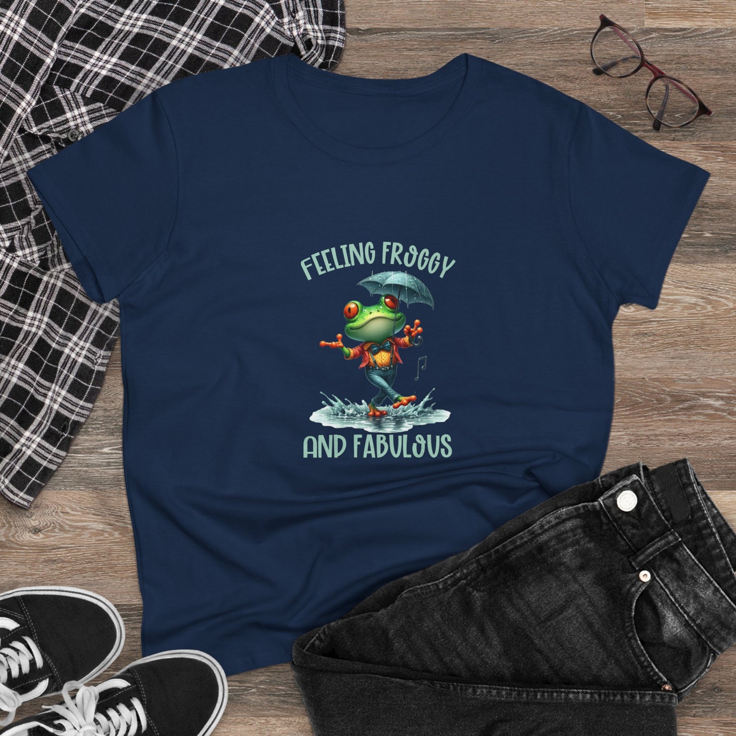Feeling Froggy and Fabulous Tee, Women's semi fit Cotton Tee