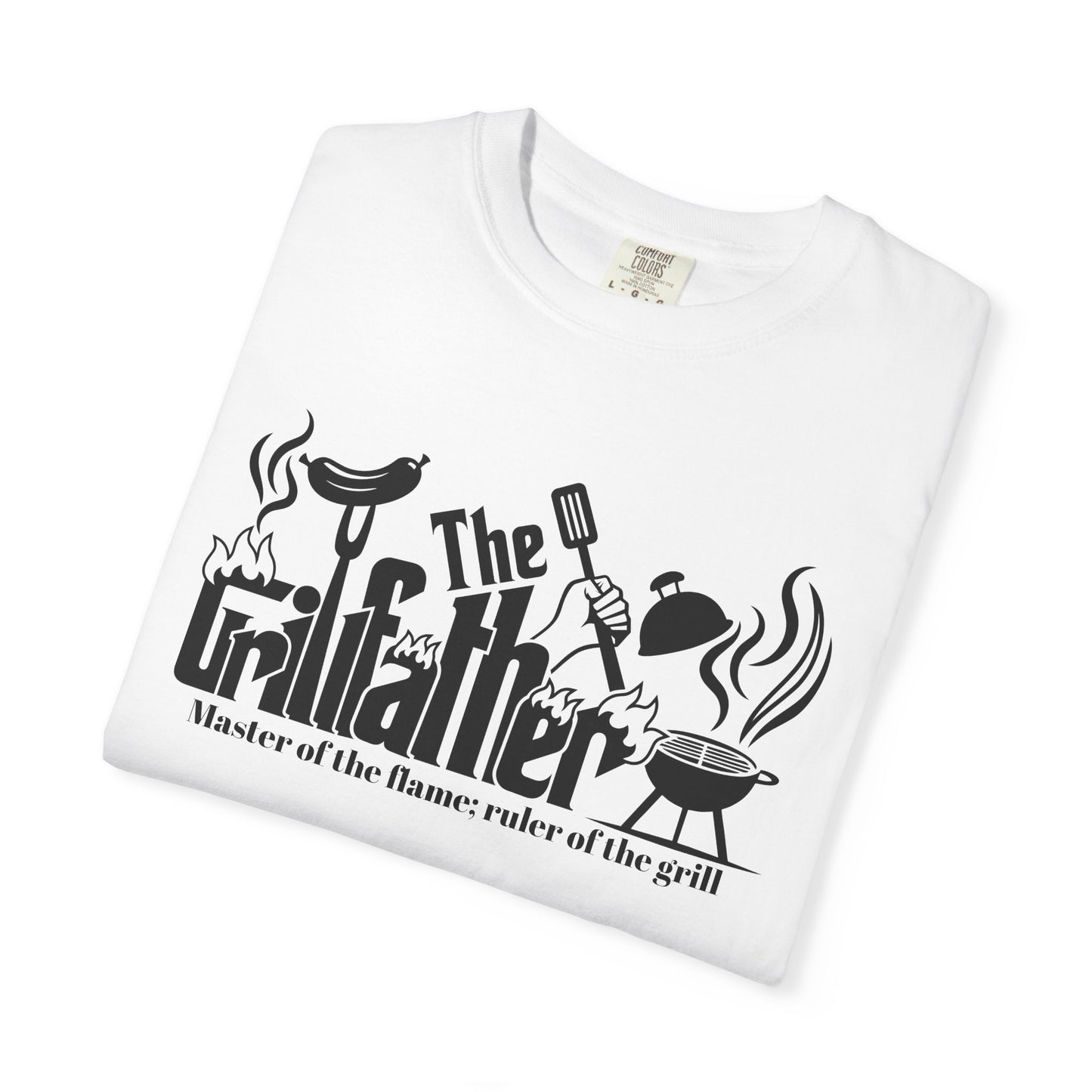 Grillfather, Master of the Flame, Ruler of the Grill BBQ Tee Dad T-shirt