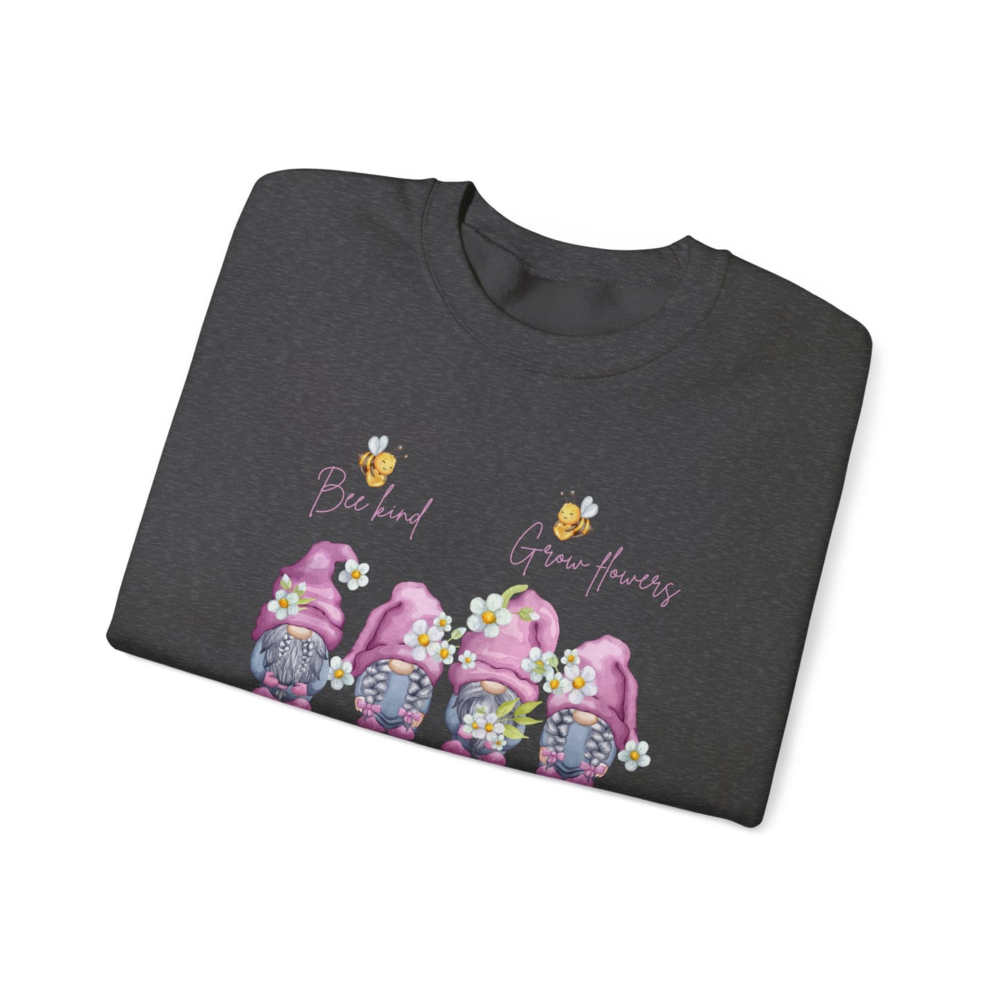 "Bee Kind, Grow Flowers, Be Gnome-tastic" Cute Garden Gnomes Sweater