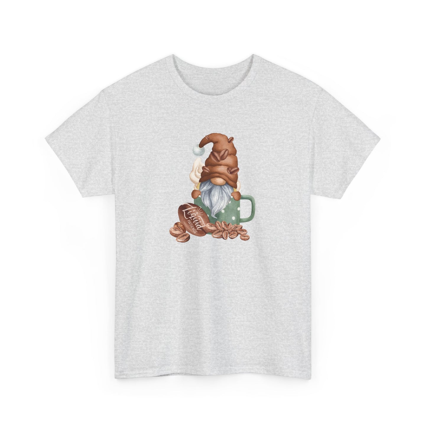 Cozy Coffee Gnome Tee, Unisex Heavy Cotton Tee, Perfect for Coffee Lovers, Holiday Gift, Cute Gnome Shirt, Casual Wear, Festive Attire