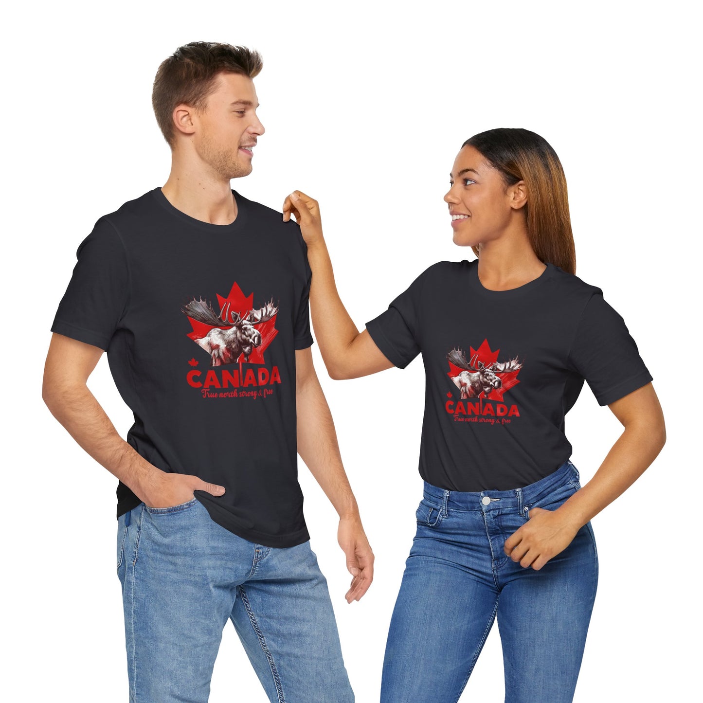 Canadian Moose: True North, Strong and Free Unisex Tee