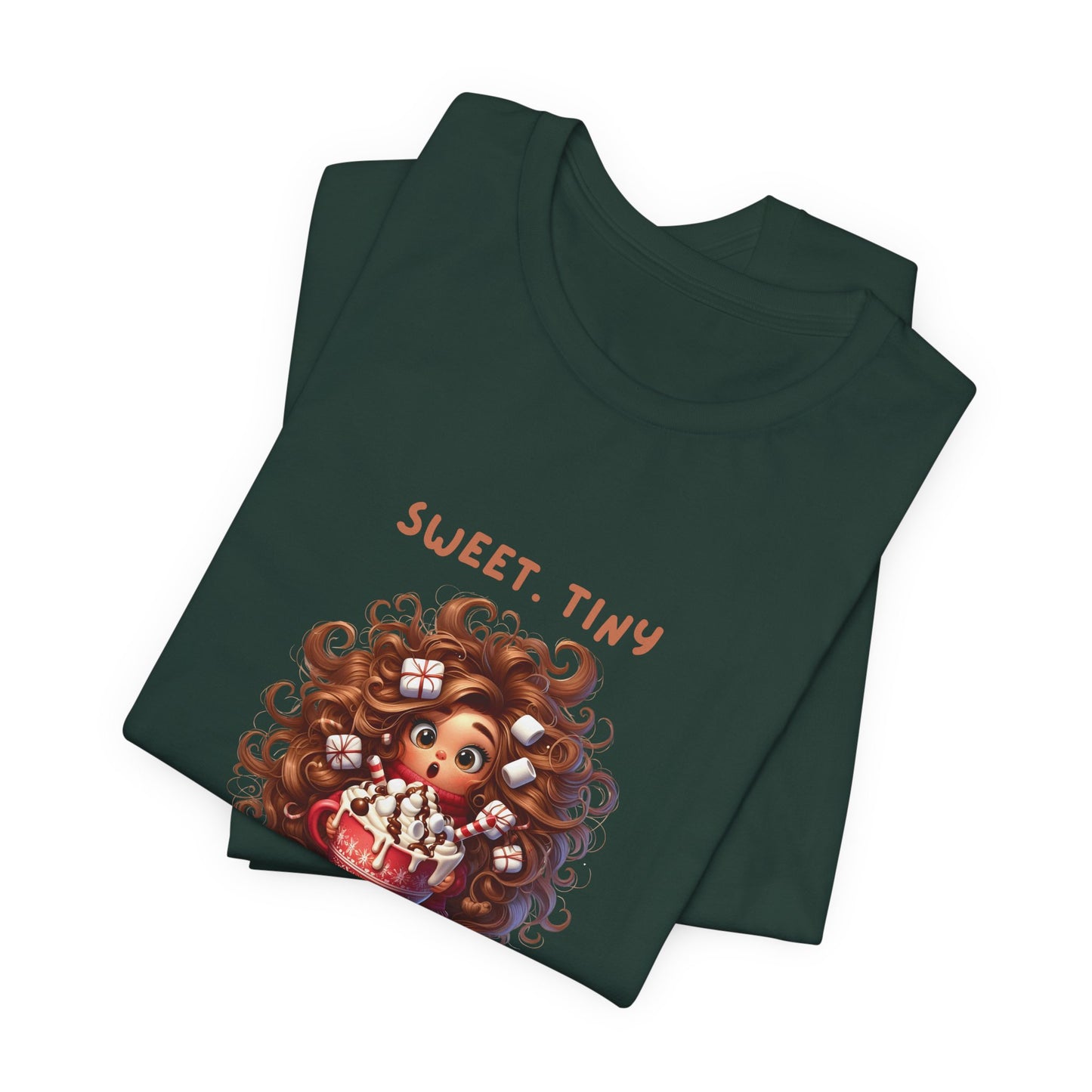 Sweet Tiny Over-Caffeinated Tee, Funny T-Shirt, Gift for Coffee Lovers, Cute Humor Top, Unisex Short Sleeve Shirt