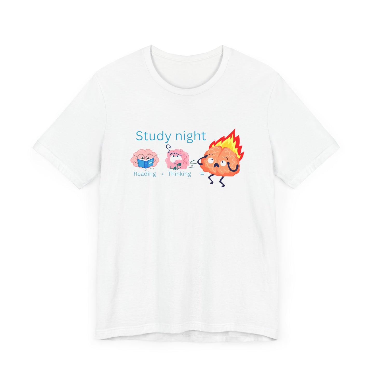 Brain Overload: Study Mode Study Night Unisex Jersey Tee