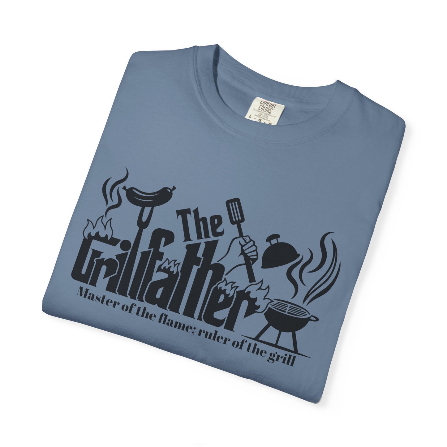 Grillfather, Master of the Flame, Ruler of the Grill BBQ Tee Dad T-shirt
