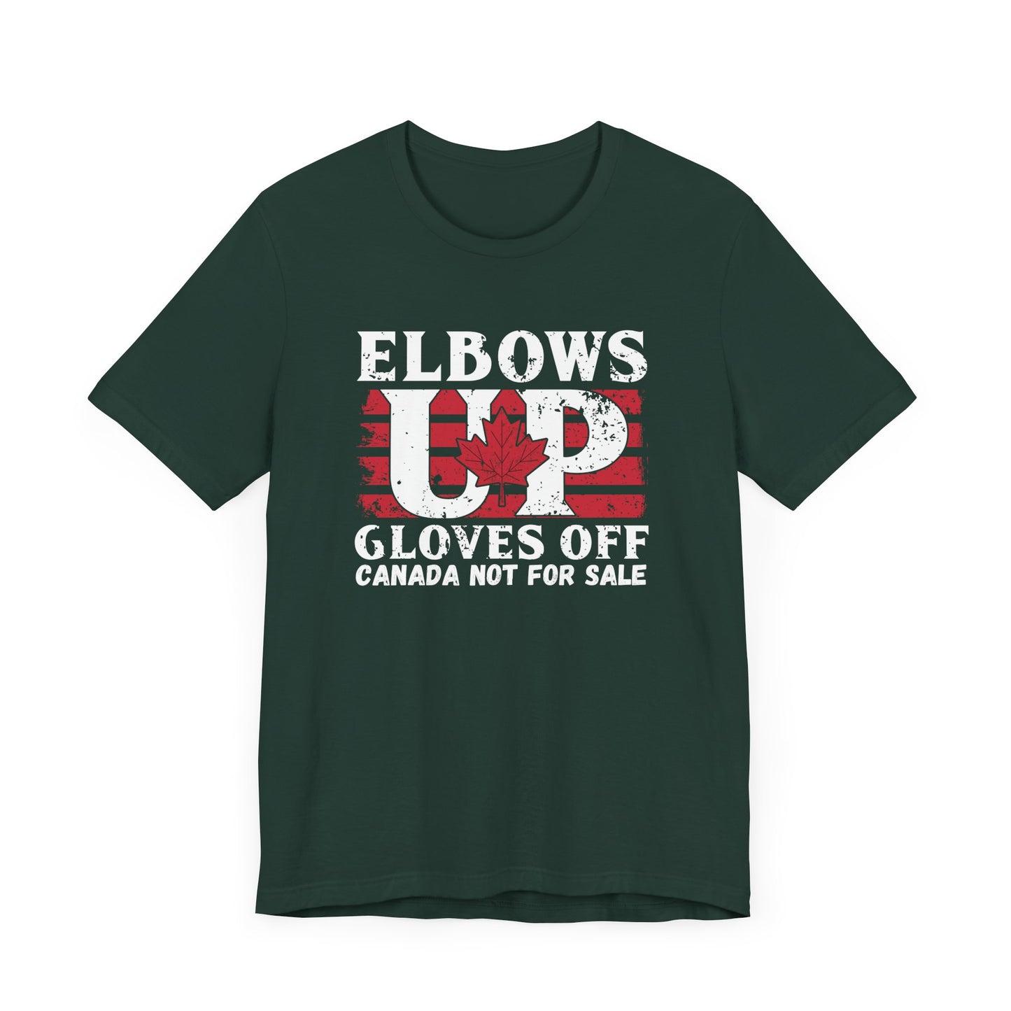 Canadian Elbows up gloves off Unisex tee