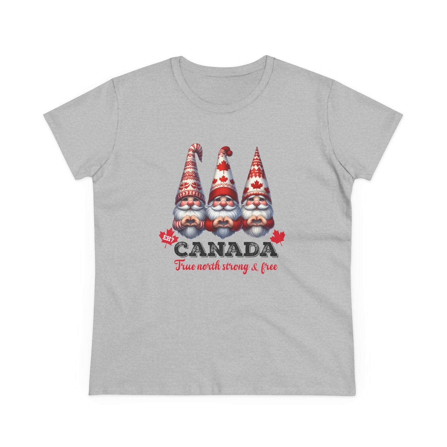 Gnome Sweet Gnome Canada Edition Cute Women's Semi Fit Tee