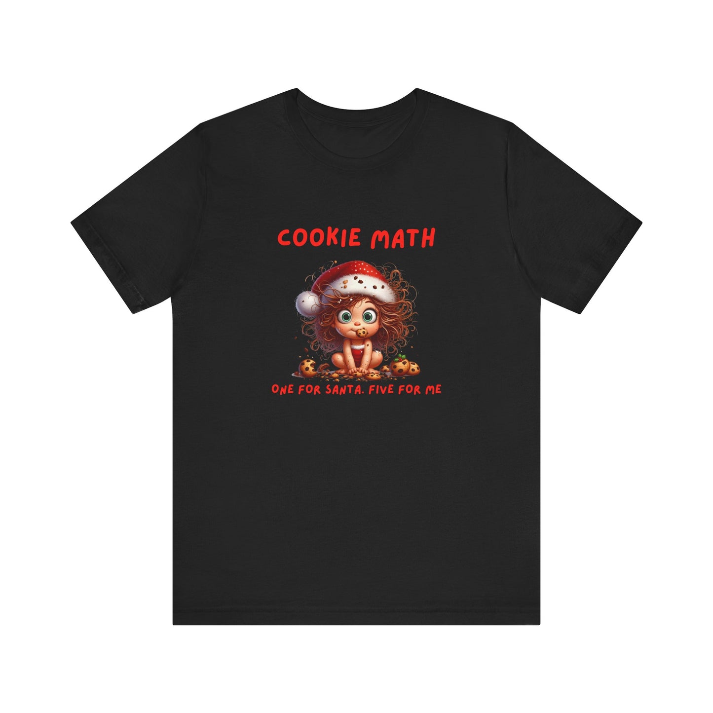 Cookie Math, One for Santa, Five for Me Funny Women’s Christmas T-Shirt