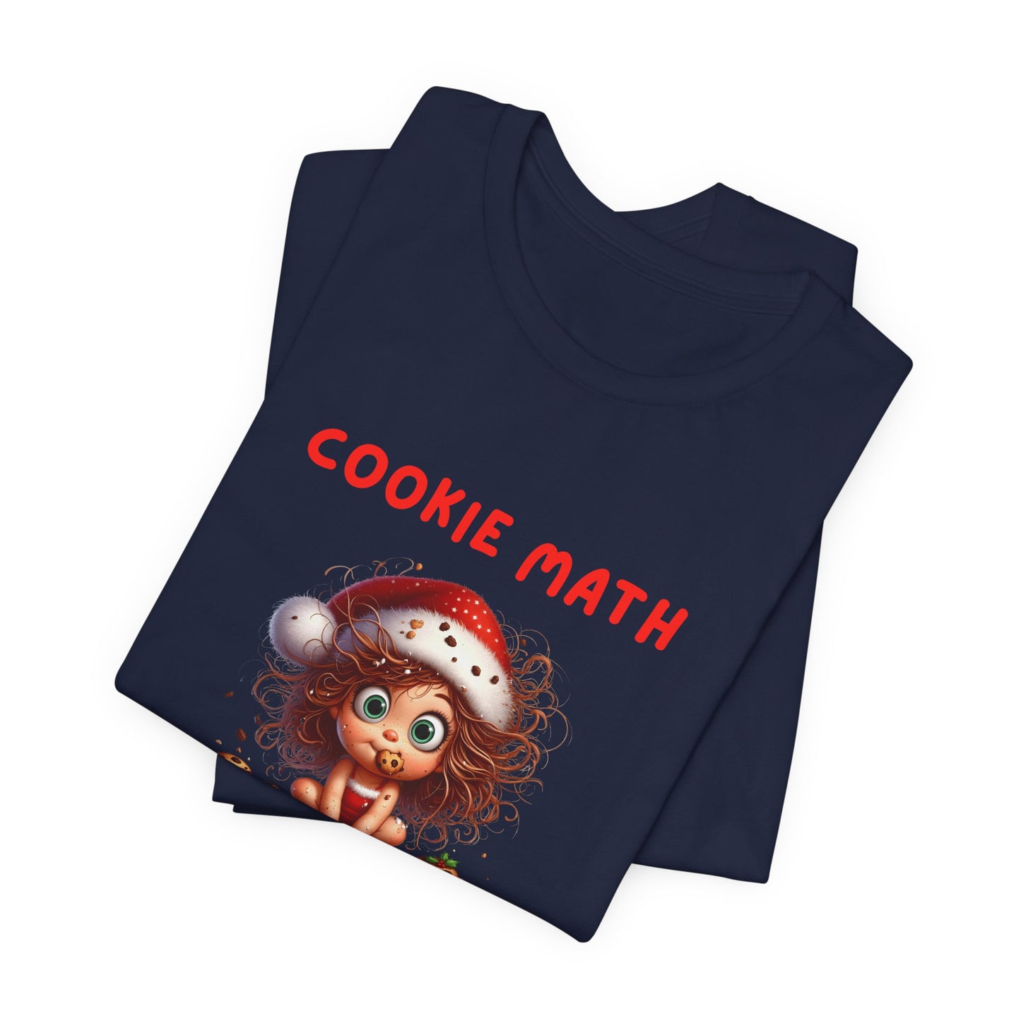 Cookie Math, One for Santa, Five for Me Funny Women’s Christmas T-Shirt