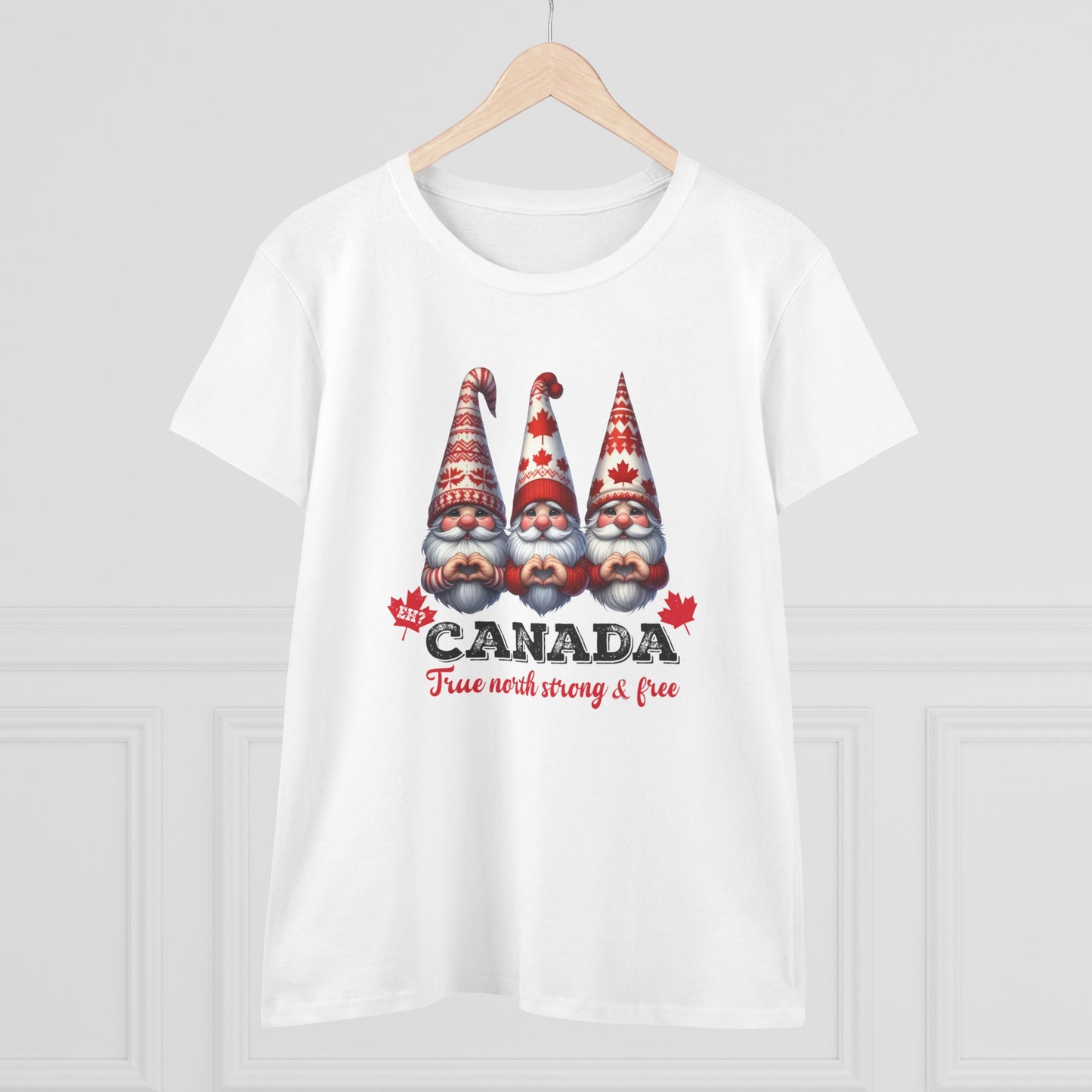 Gnome Sweet Gnome Canada Edition Cute Women's Semi Fit Tee