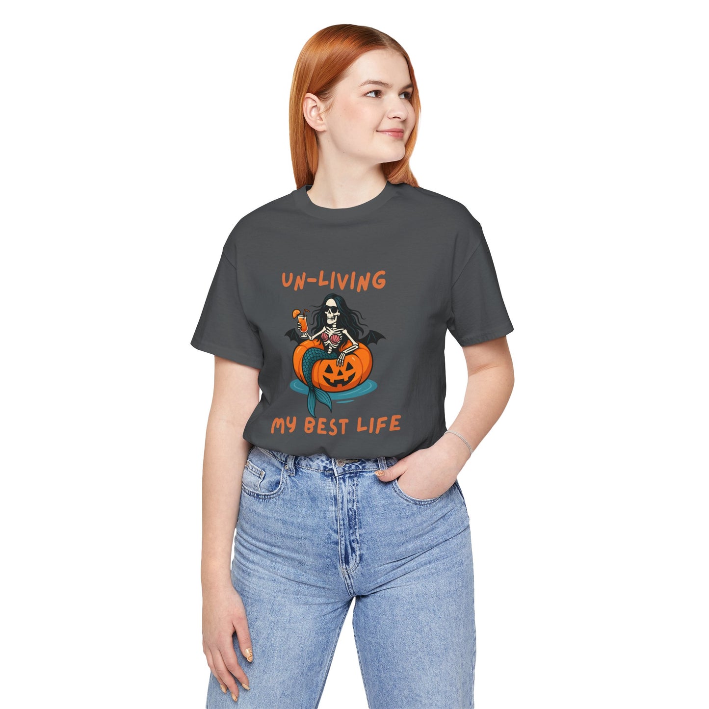 Un-Living My Best Life Skeleton Mermaid Sassy Tee