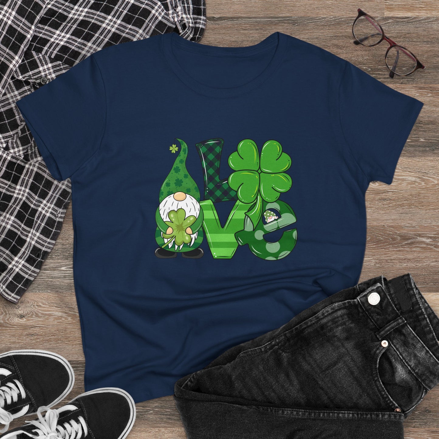 Irish Love Gnome Women Semi fitted tee