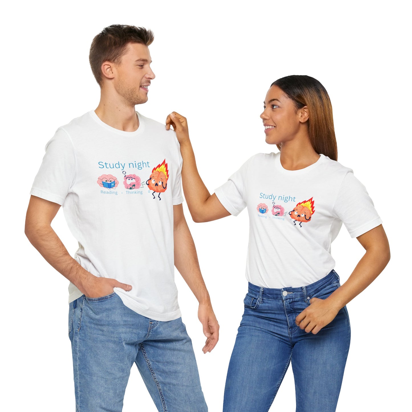 Brain Overload: Study Mode Study Night Unisex Jersey Tee
