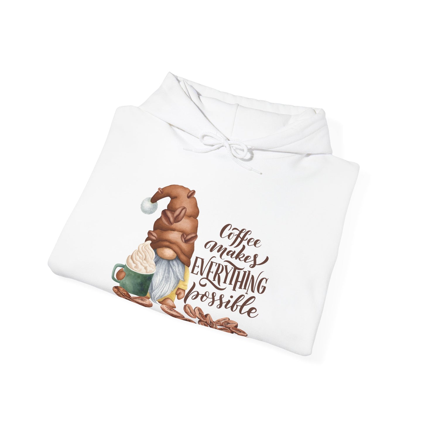 Coffee Lovers Unisex Hooded Sweatshirt, Warm Cozy Gift for Her, Fun Mug Design, Holiday Apparel, Birthday Gift, Winter Wear