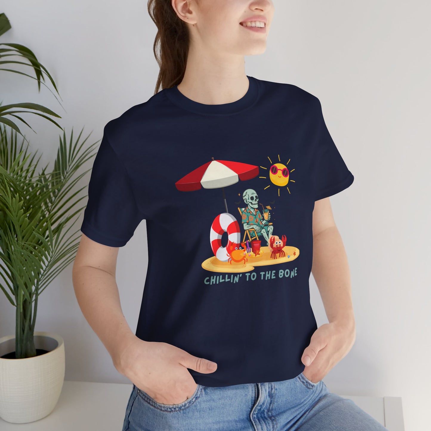 Chillin' to the Bone Tee, Fun Summer T-Shirt