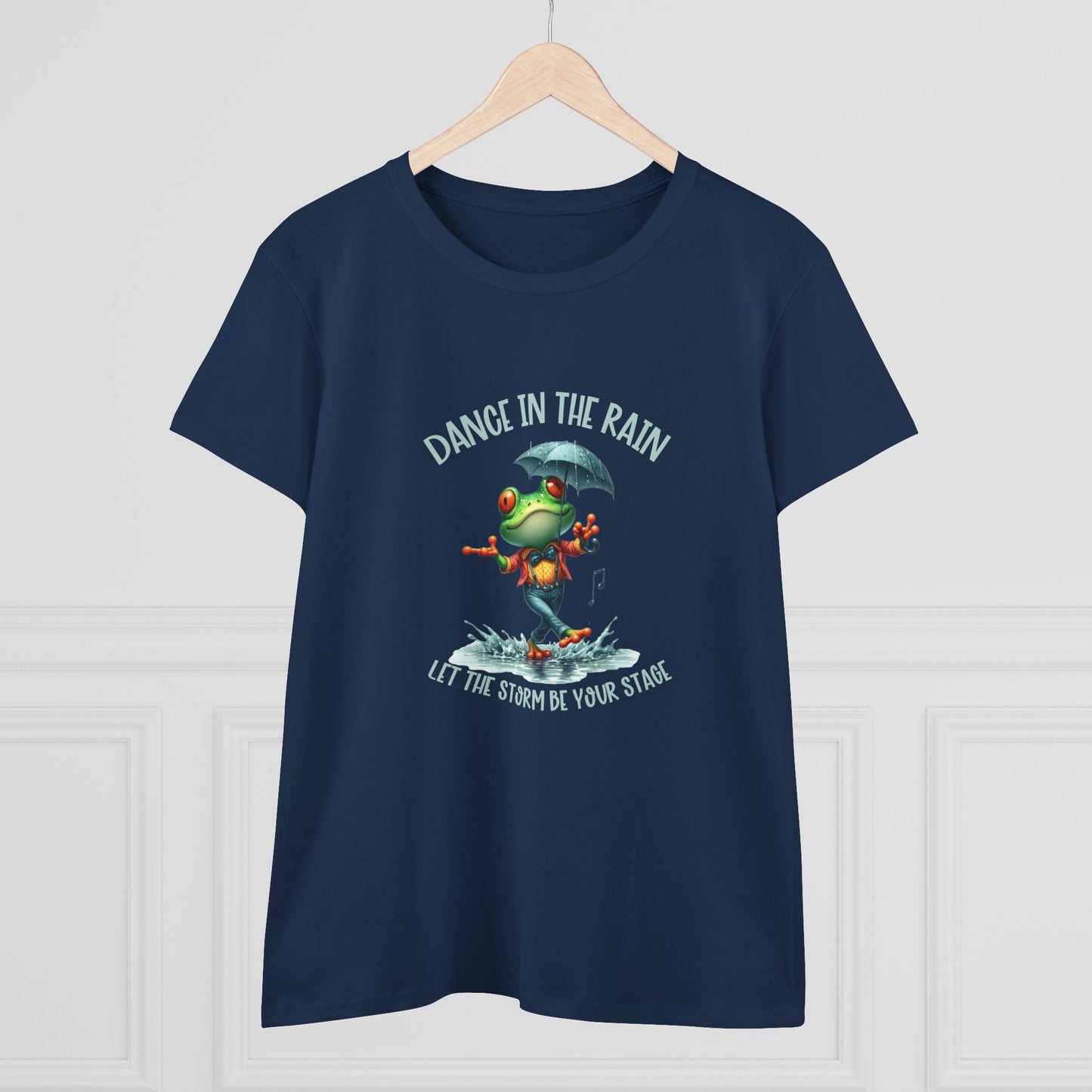 Dance in the Rain let the storm be your stage Womans semi fit Tee