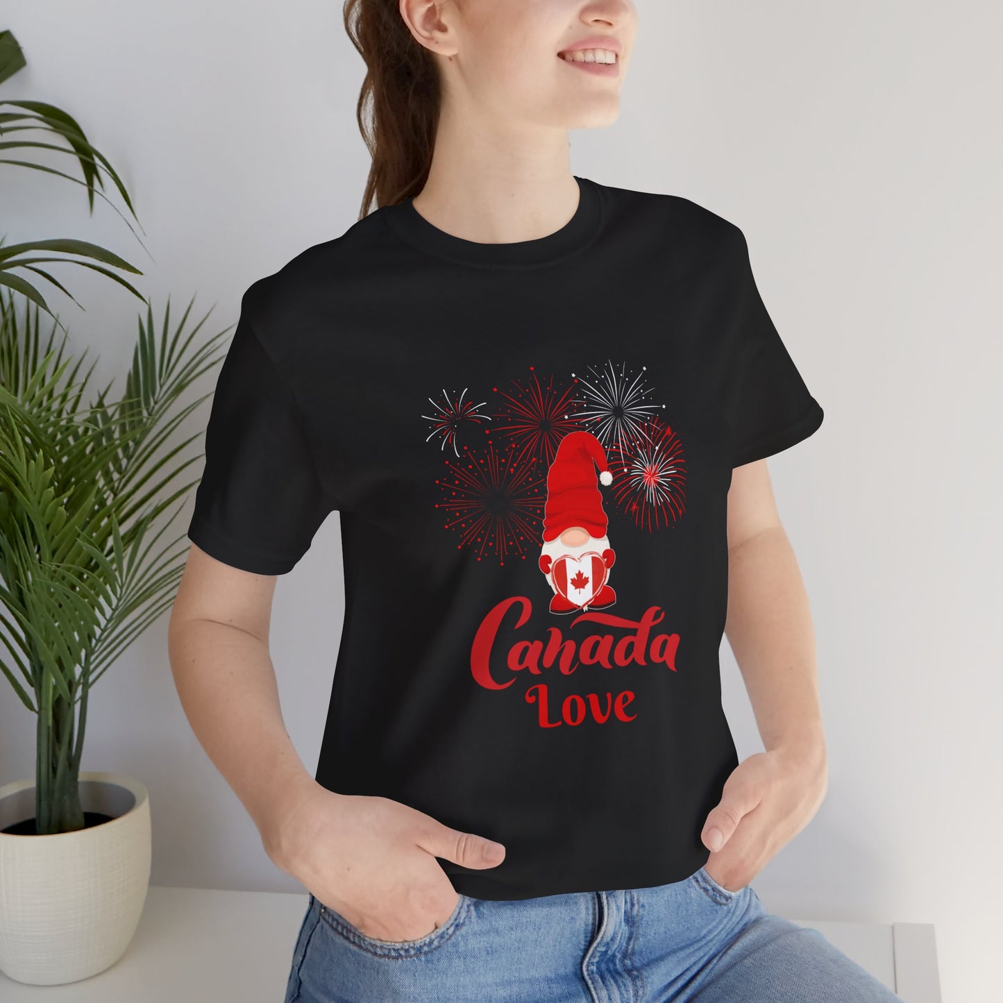 Canada Fireworks Gnome Graphic Classic fit Tee