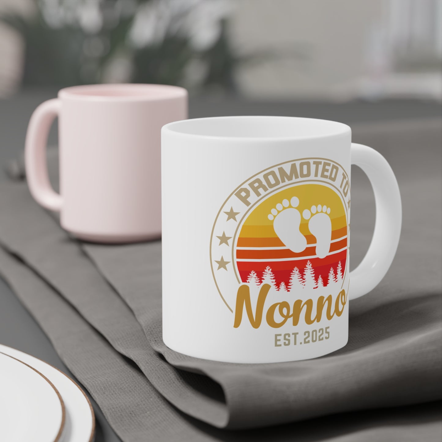 Promoted to Nonno 2025 Ceramic Mug