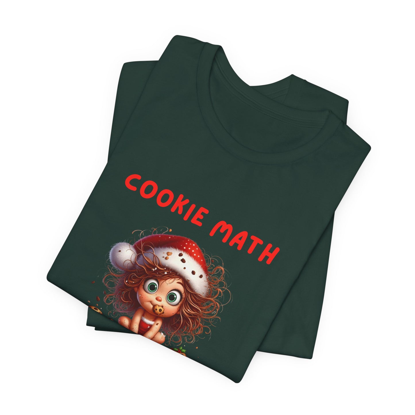 Cookie Math, One for Santa, Five for Me Funny Women’s Christmas T-Shirt