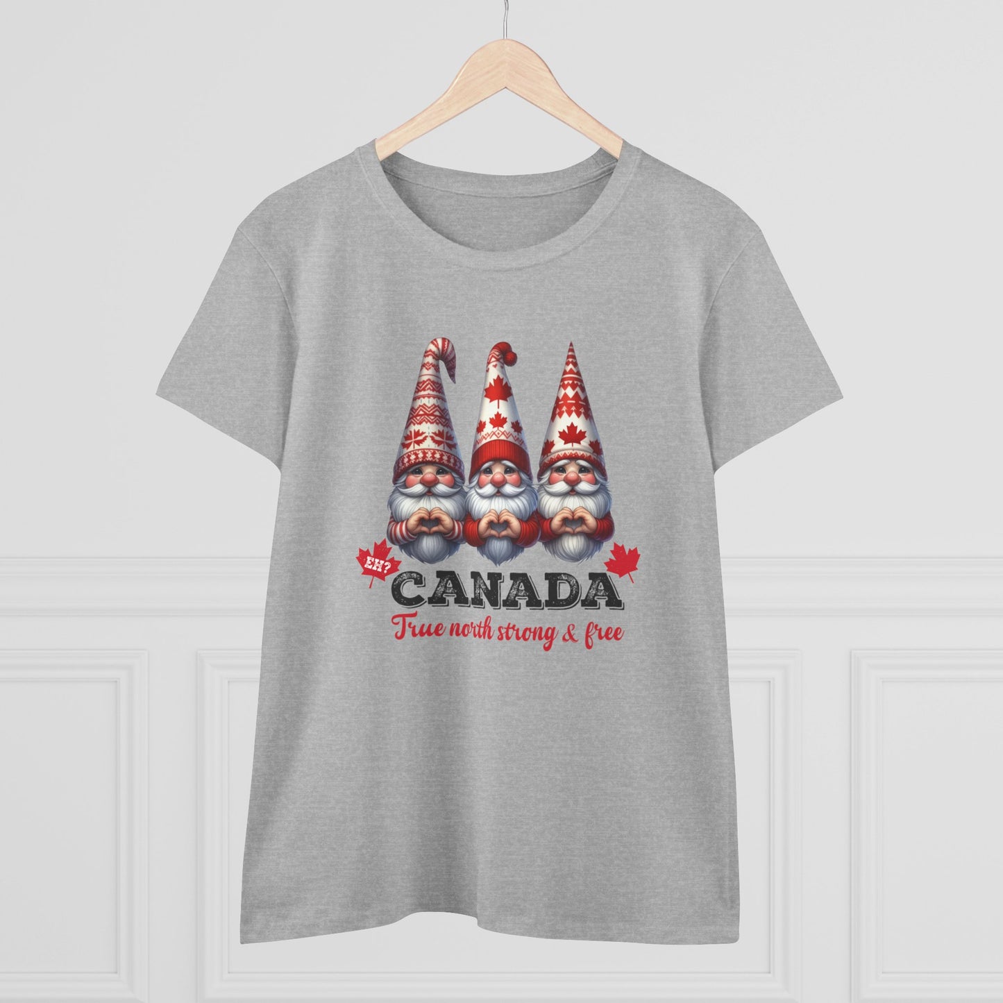 Gnome Sweet Gnome Canada Edition Cute Women's Semi Fit Tee
